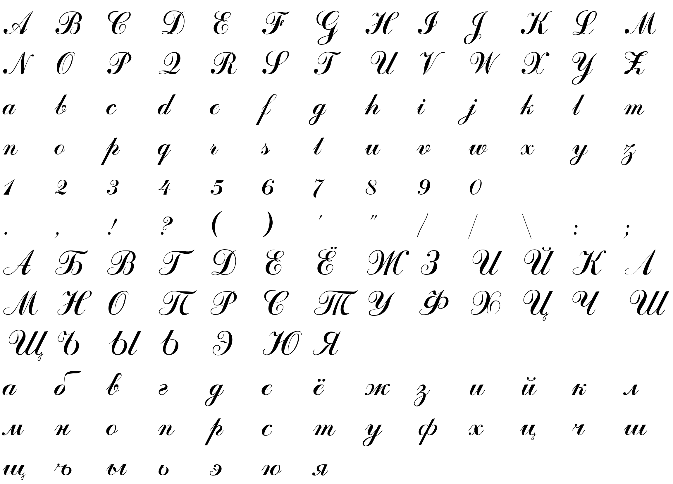 Шрифт ArtScript TYGRA