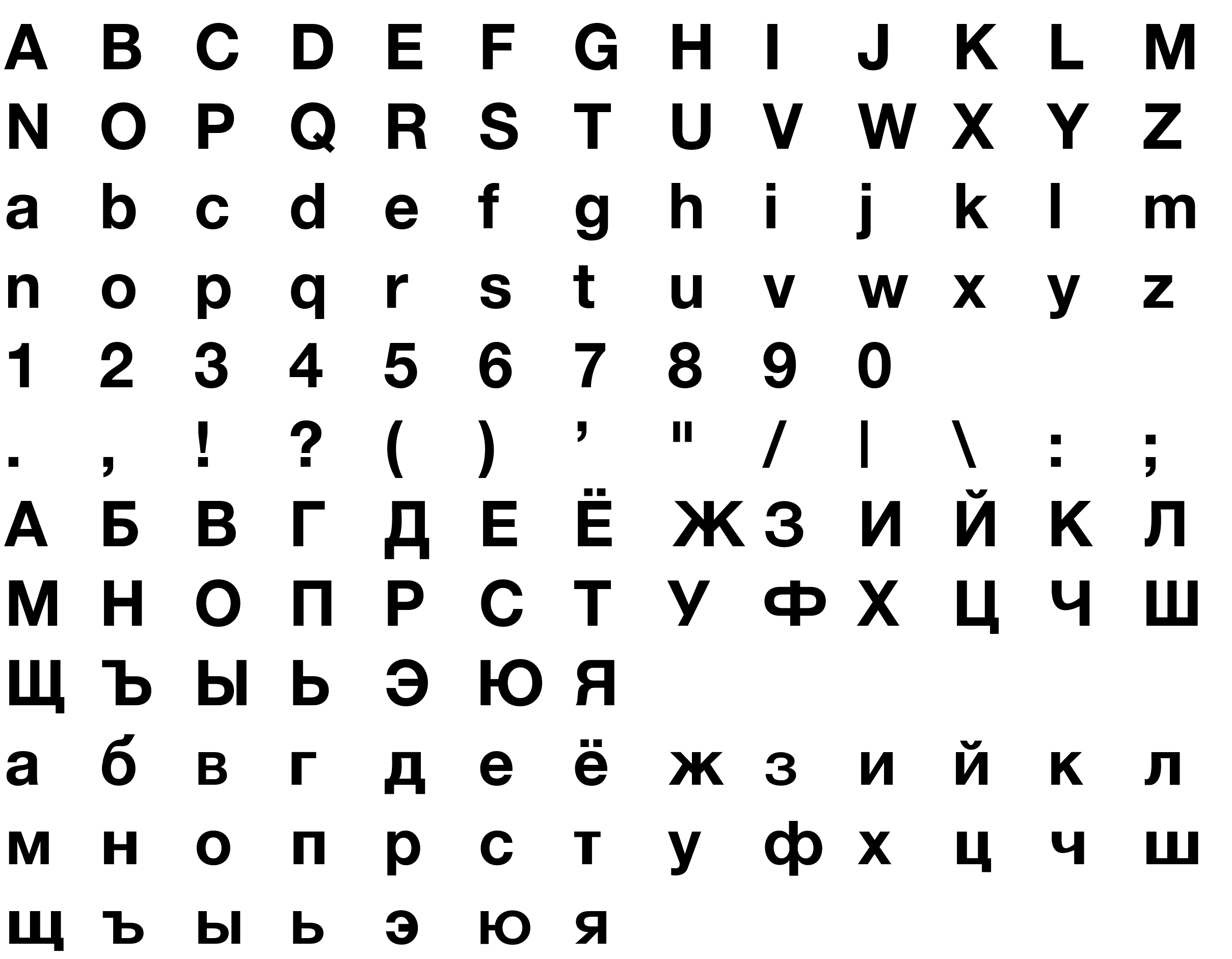 Шрифт Helvetica-Bold CY [Rus by me]