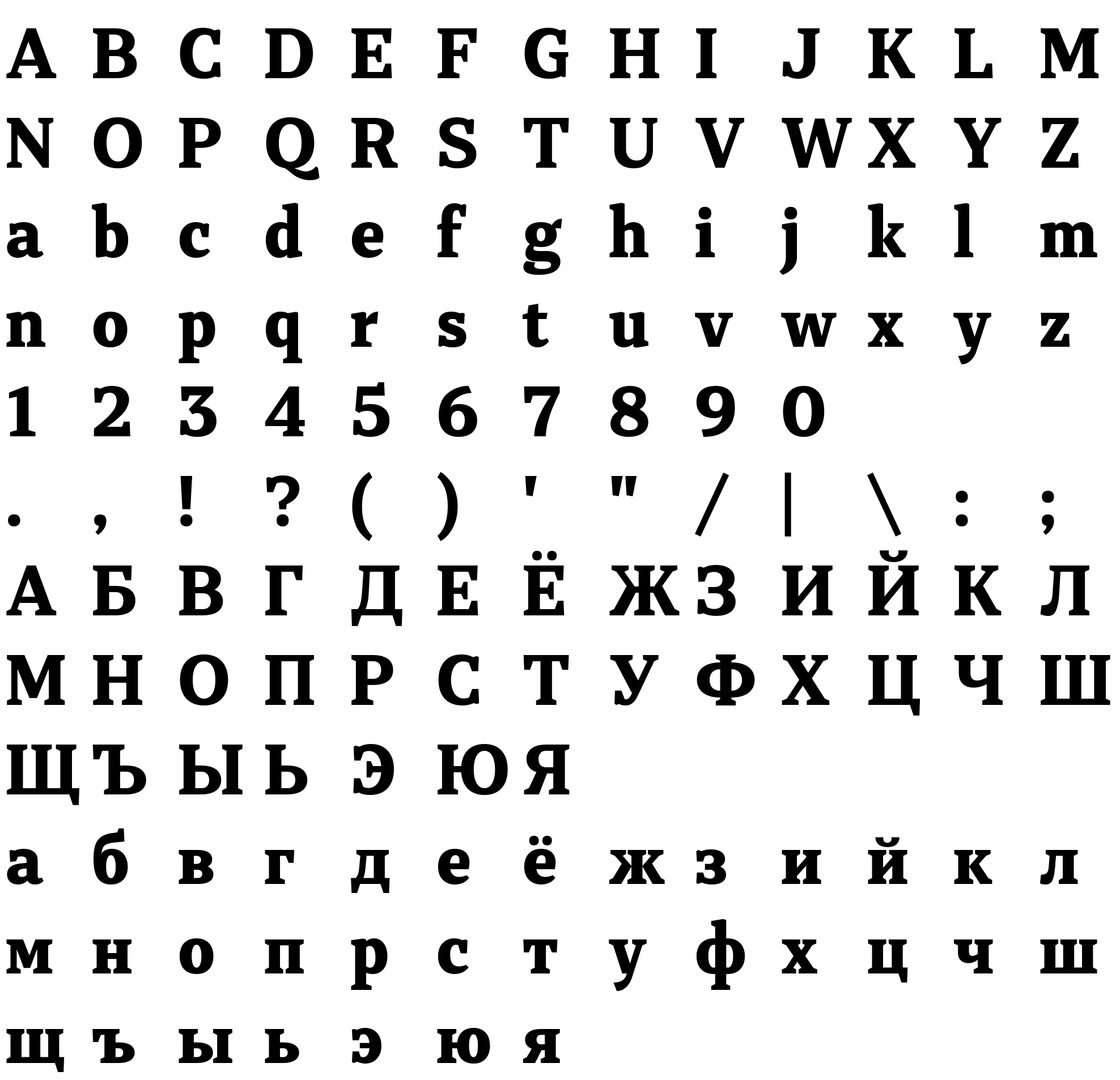 Шрифт RollestonText-Bold