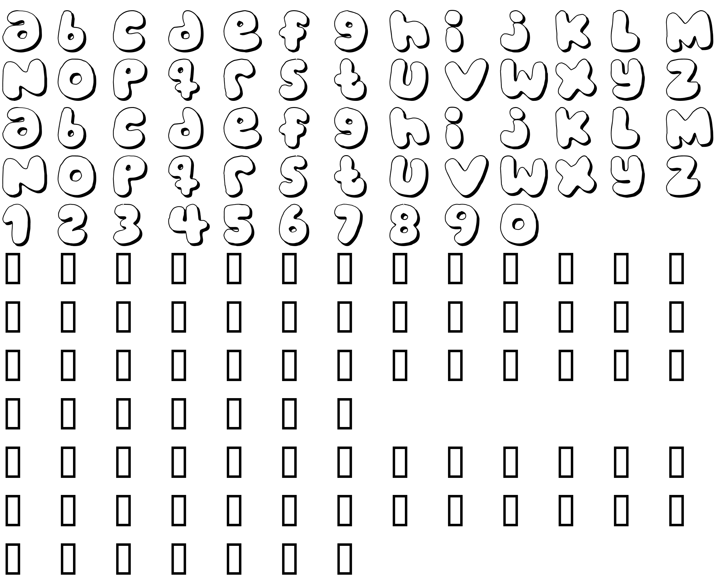 Шрифт bubblegums