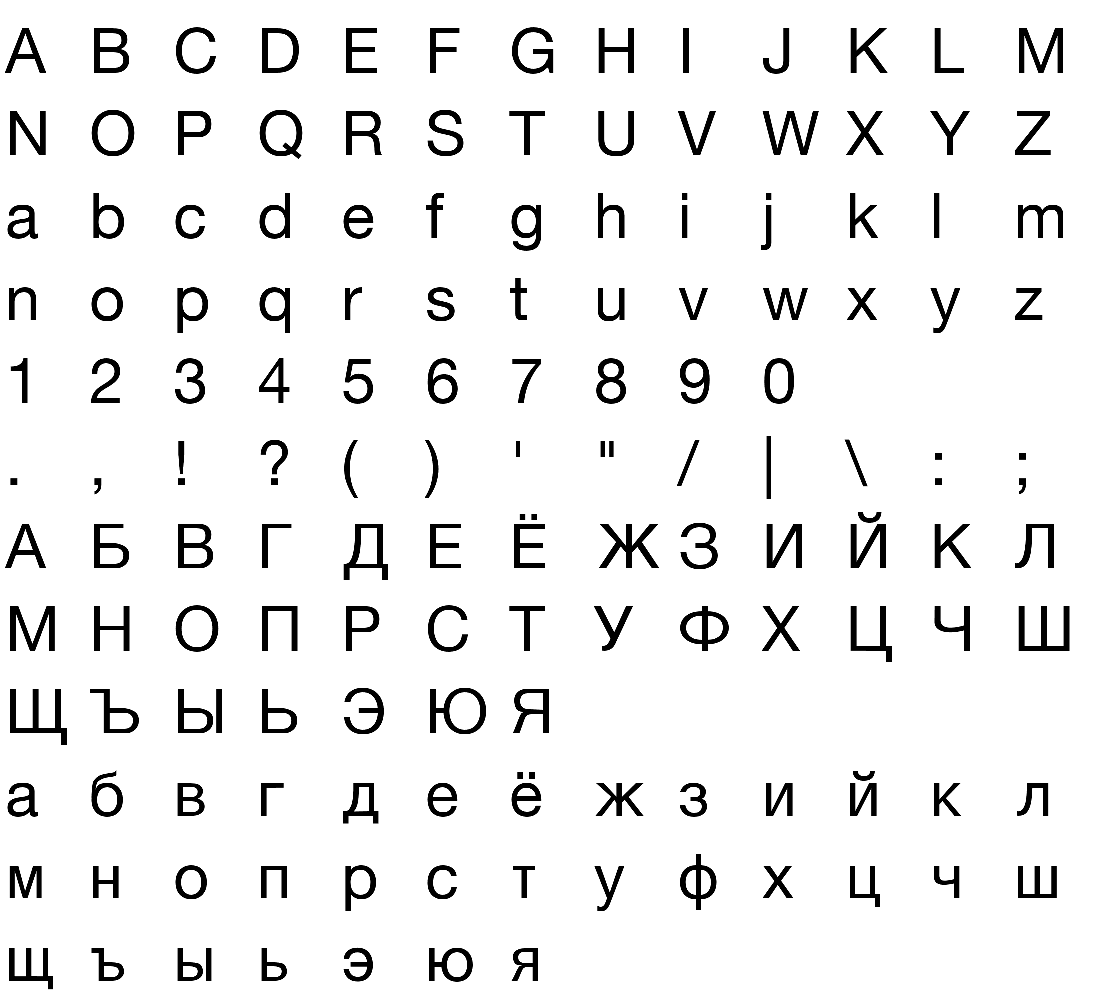 Шрифт Helvetica LT 55 Roman