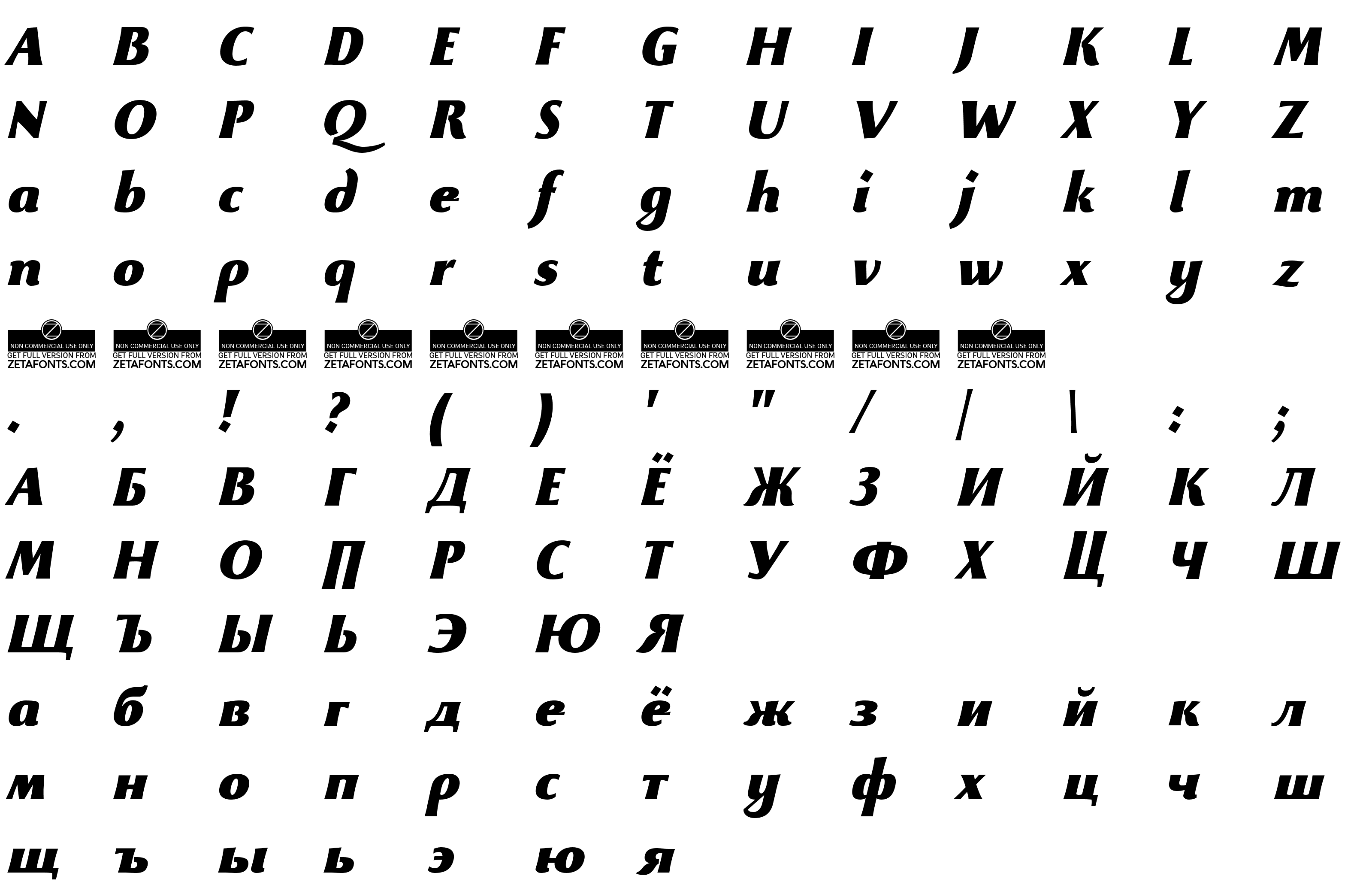 Шрифт Beatrix Antiqua Black Italic