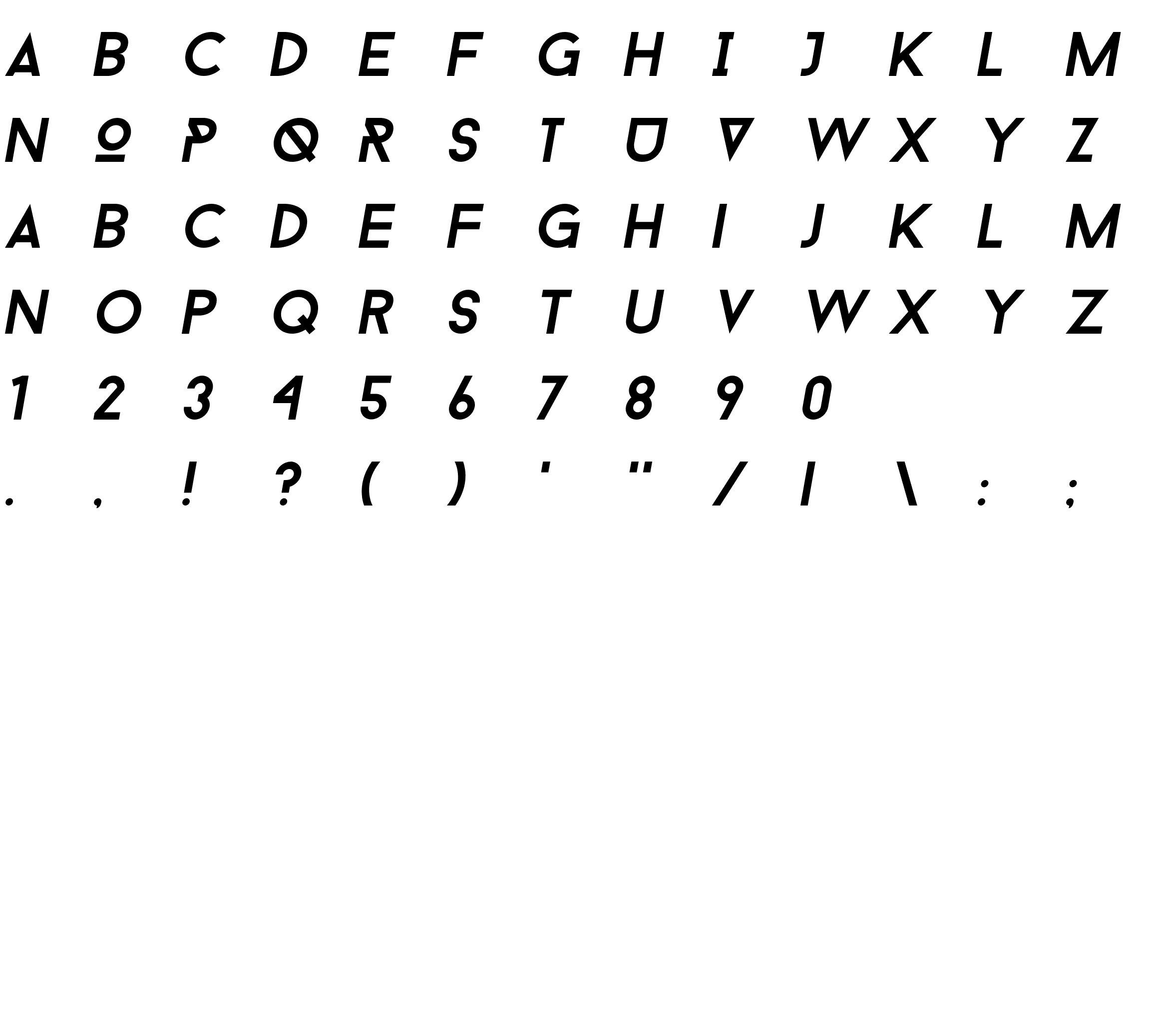 Шрифт BaronNeue-UltraItalic