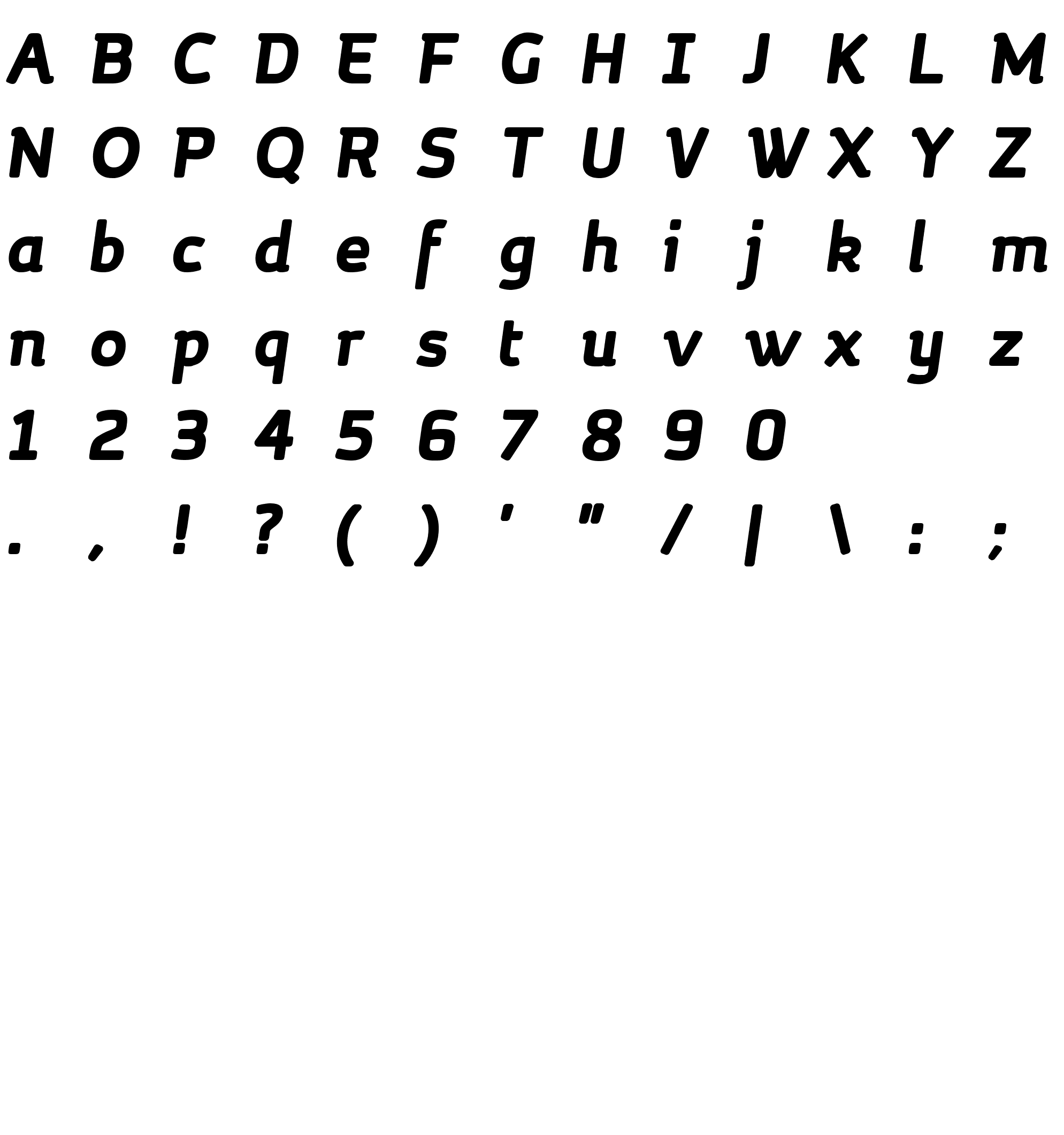 Шрифт Margot Bold Italic