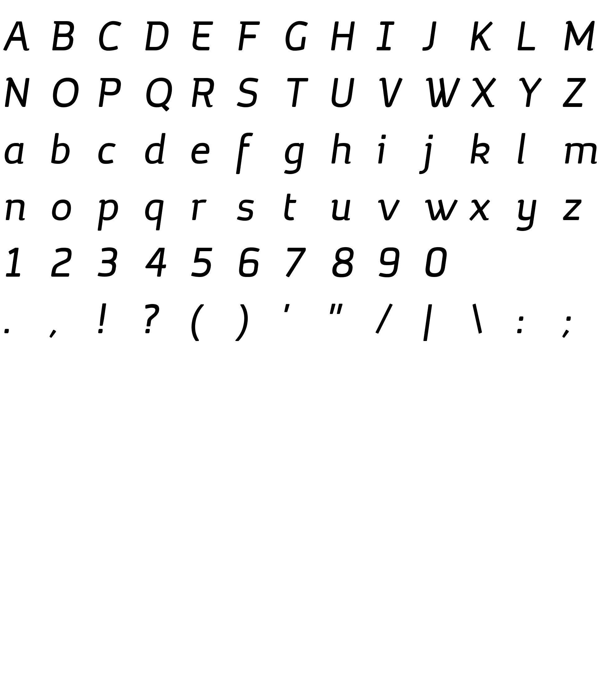 Шрифт Margot Regular Italic