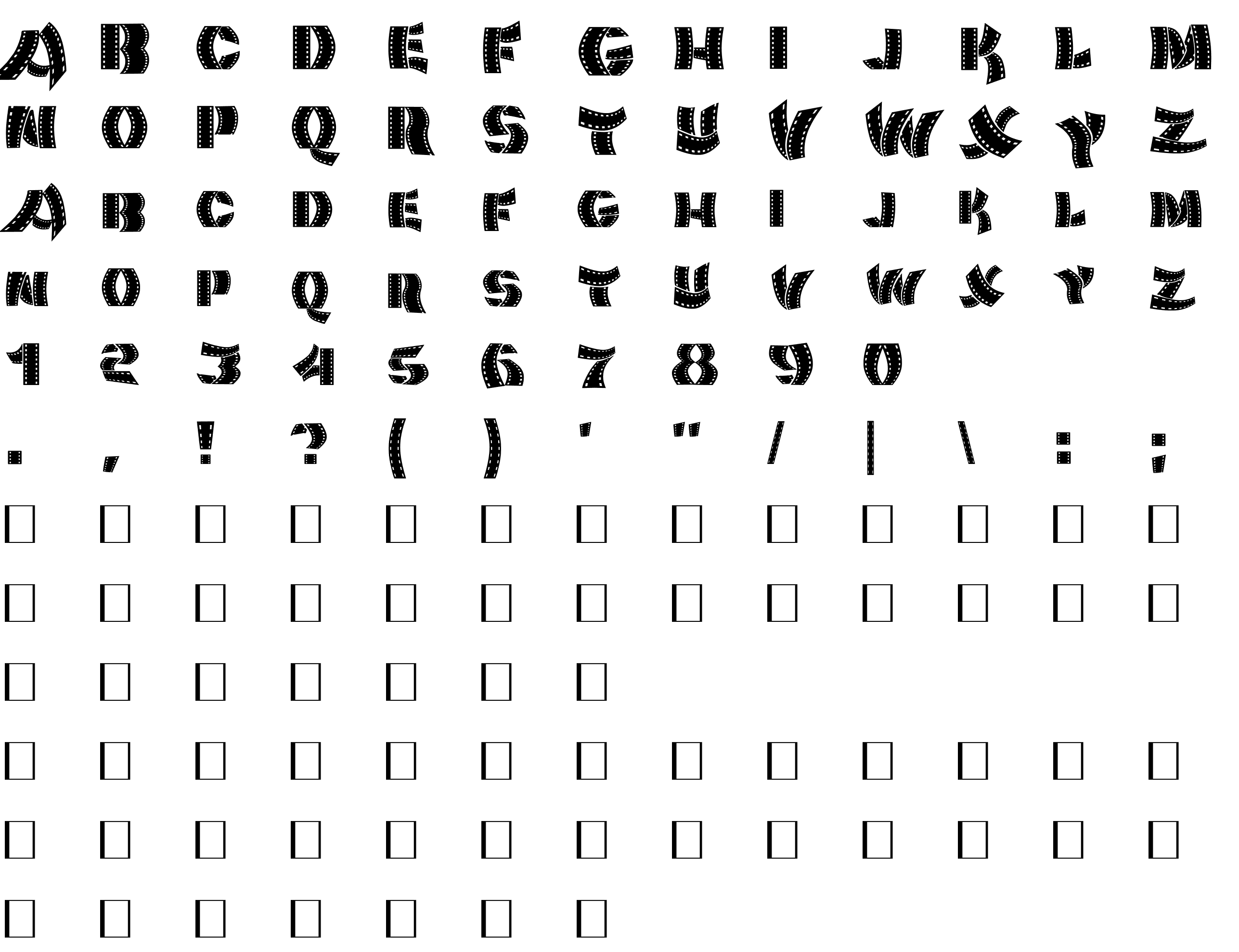 Шрифт Movie Filmstrip