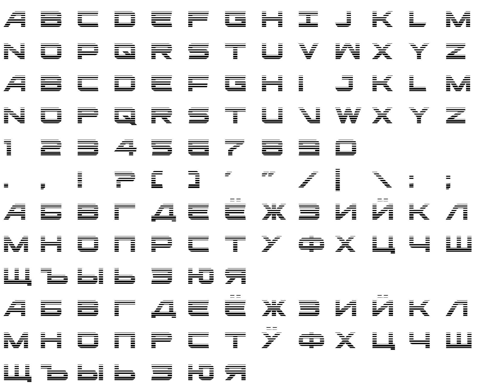 Шрифт Ghost Clan Gradient cyr-lat