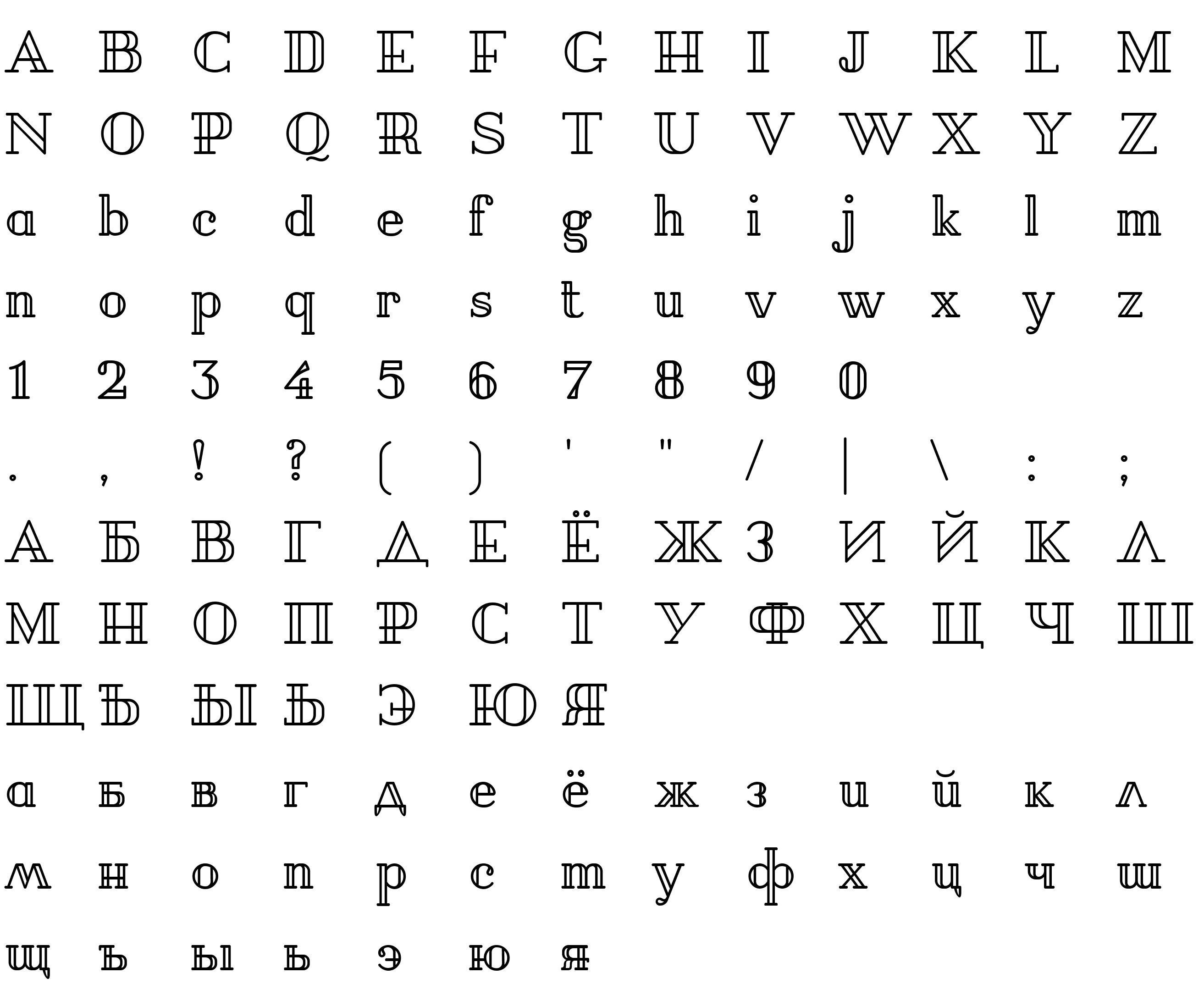 Шрифт Pirou Cyrillic