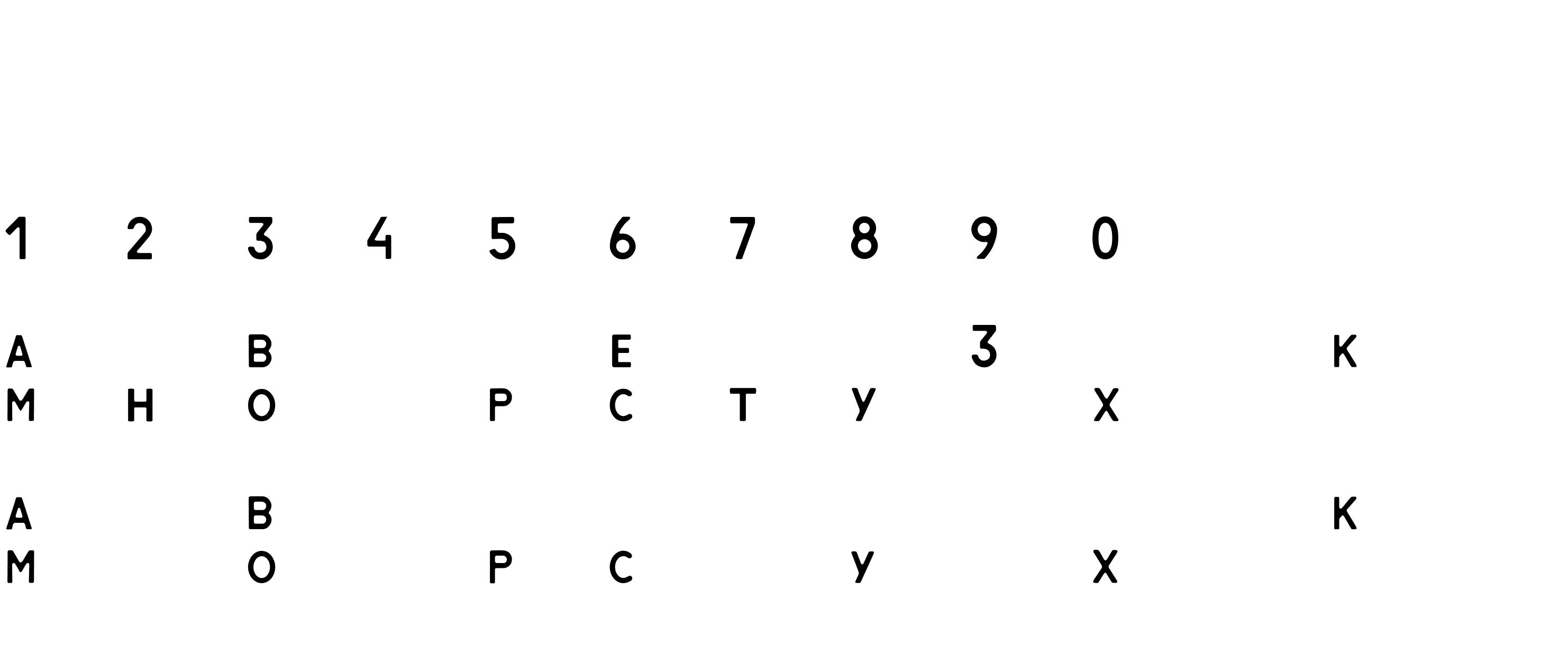 Шрифт RoadNumbers Cyr Regular