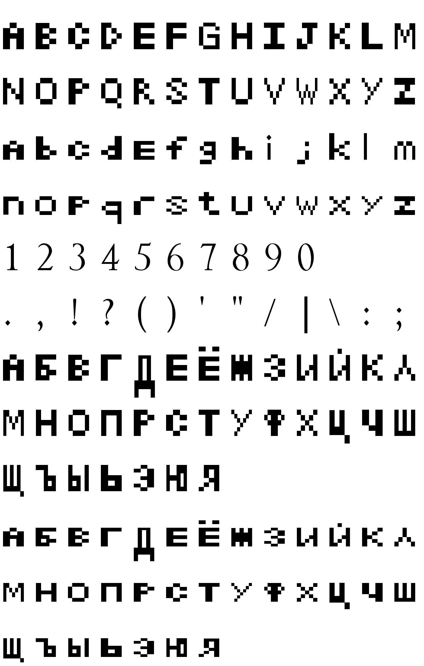Шрифт RadFont