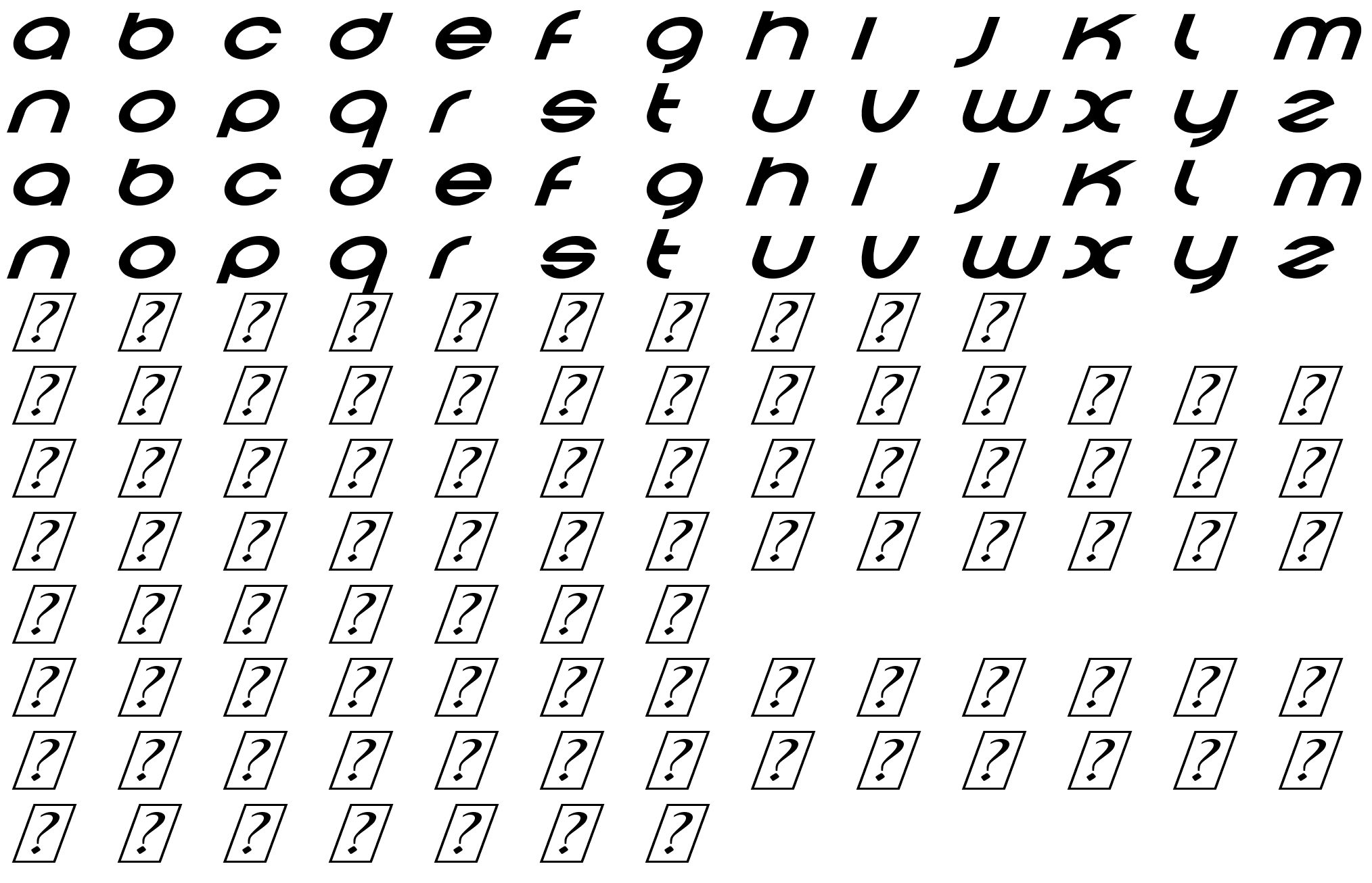 Шрифт Debiloide Oblique