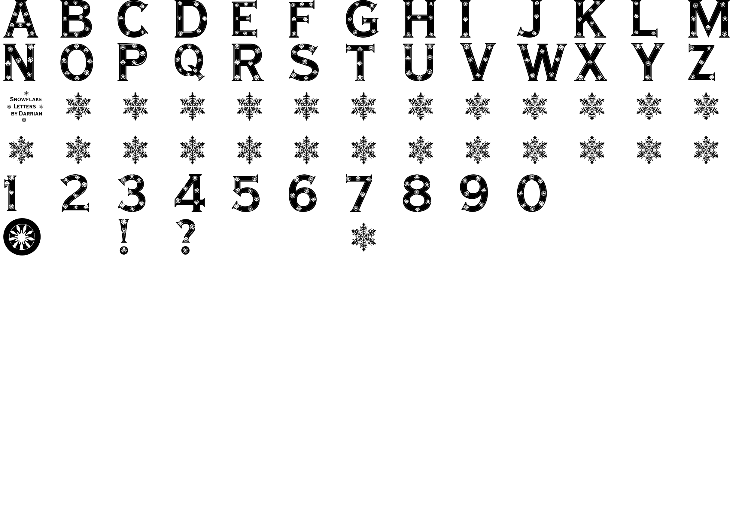 Шрифт Snowflake Letters