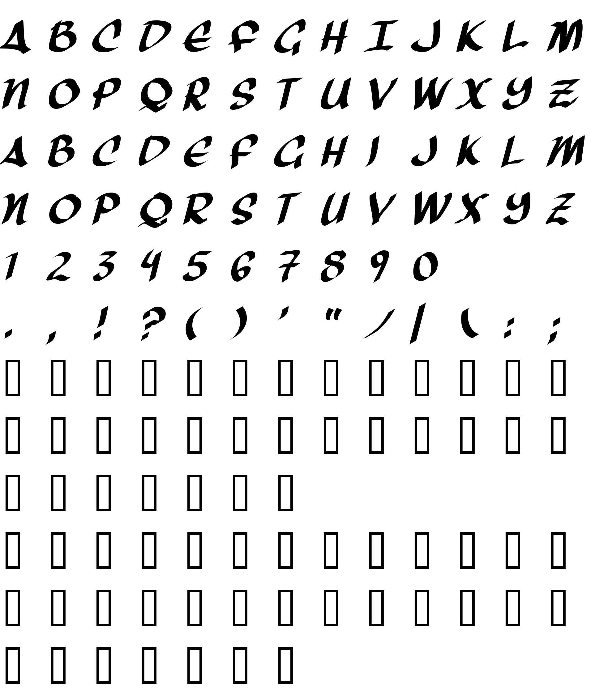 Шрифт Three Arrows Italic