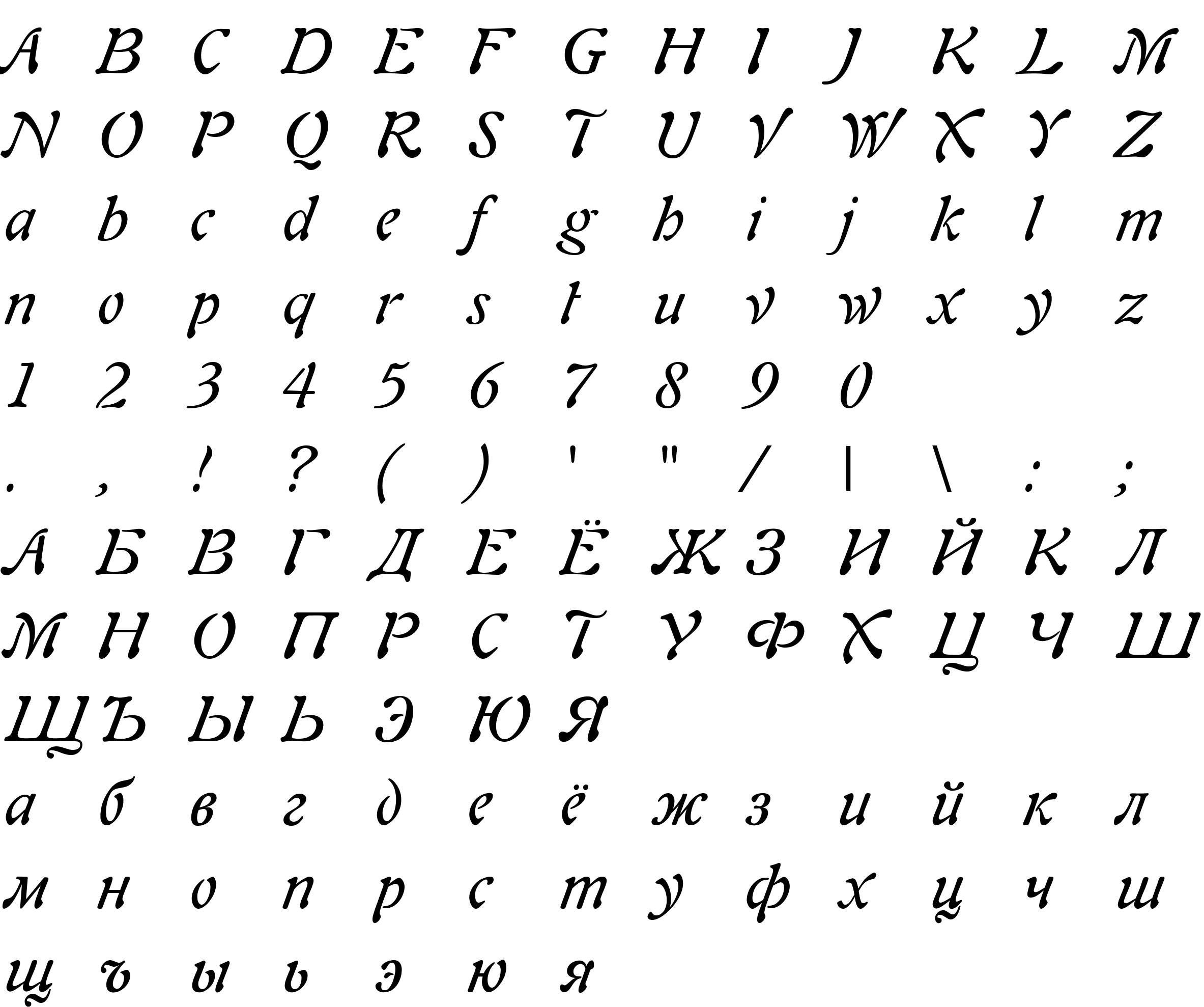 Шрифт AuriolC Italic