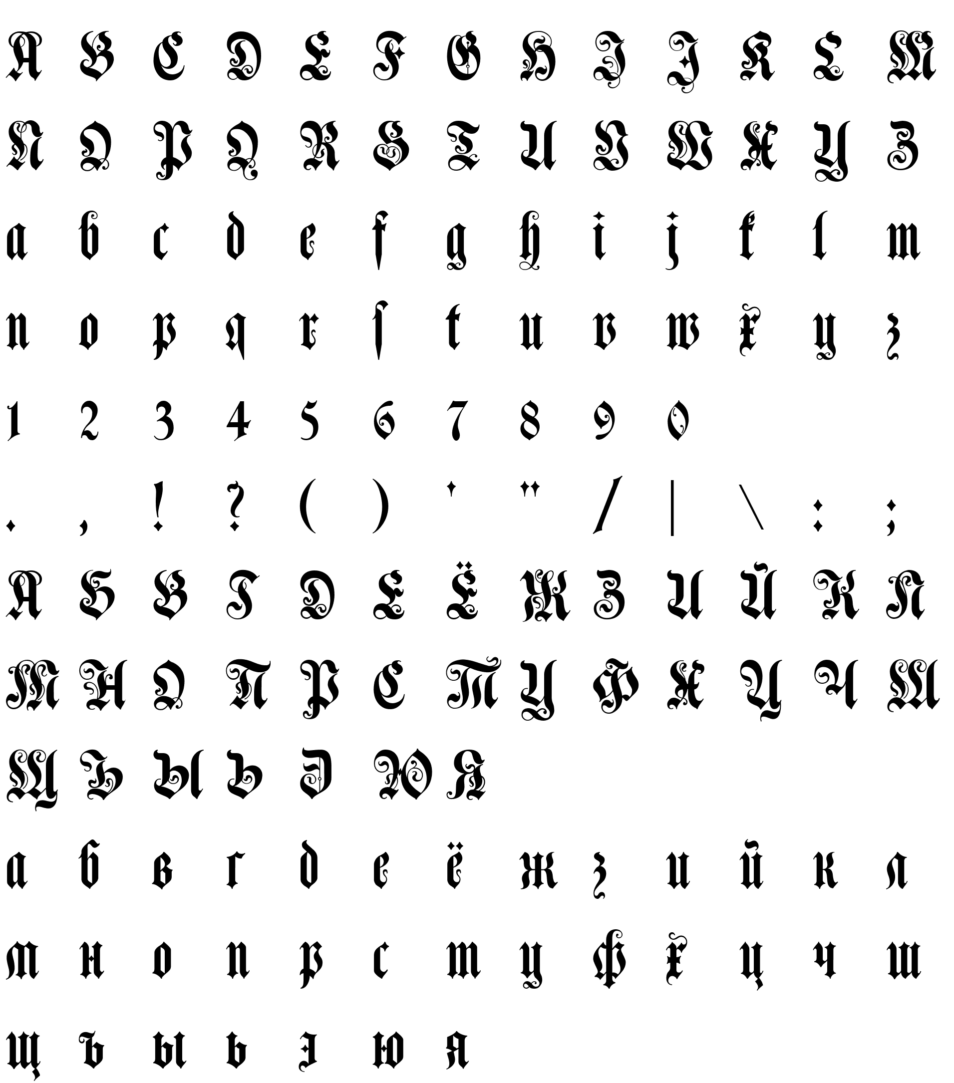 Шрифт Kantsler Fraktur