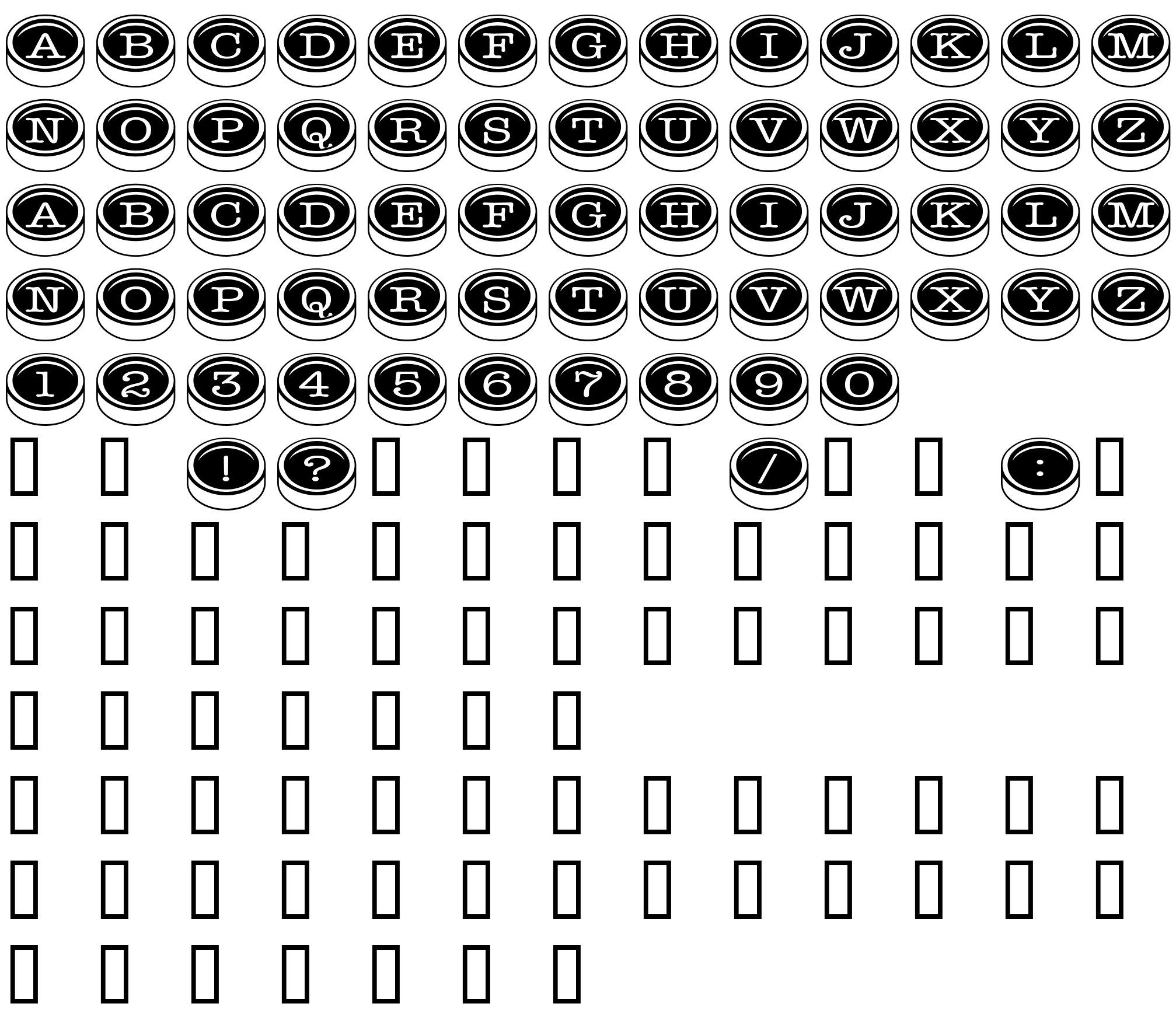 Шрифт TypewriterKeys