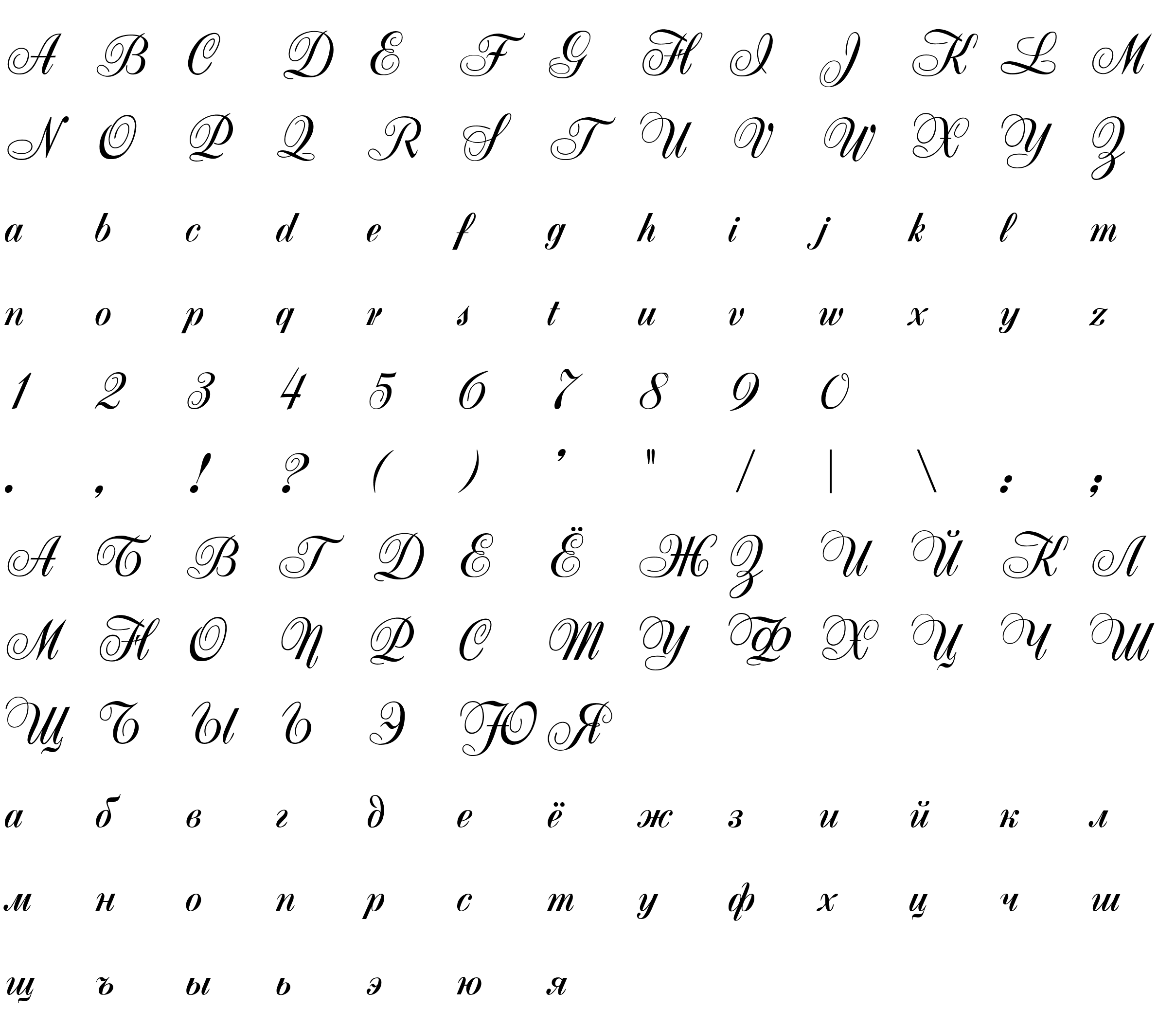 Шрифт Astoria script Two