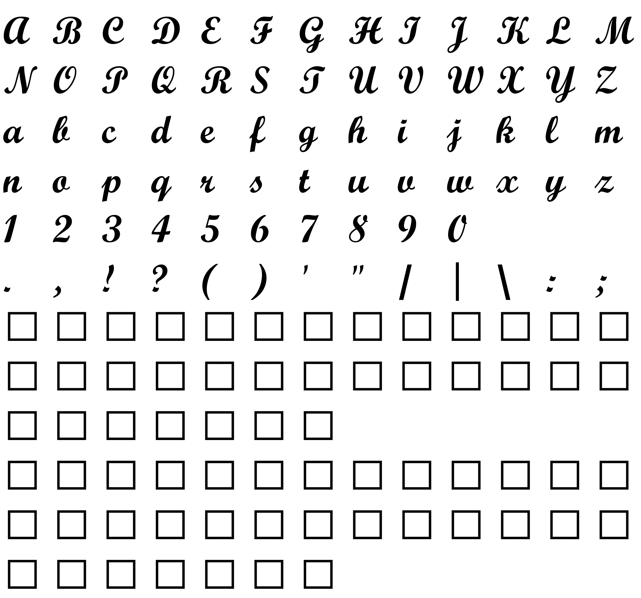 Шрифт Script MT Bold