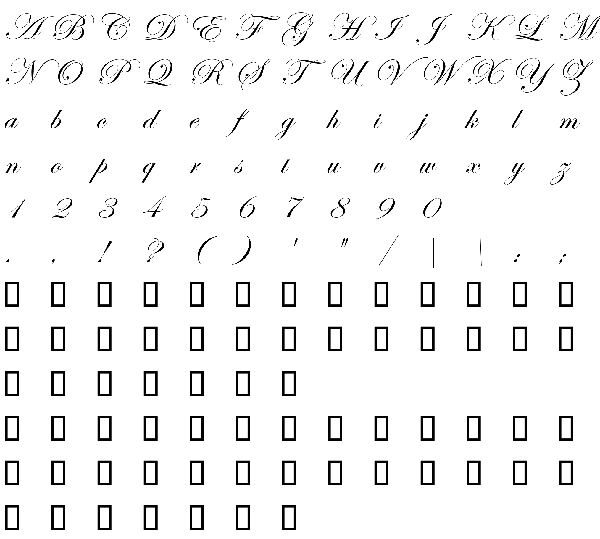 Шрифт Edwardian Script ITC