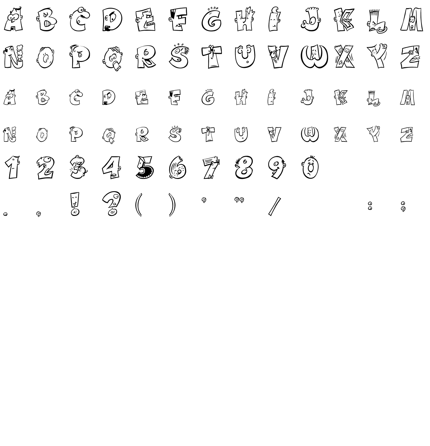 Шрифт caricature