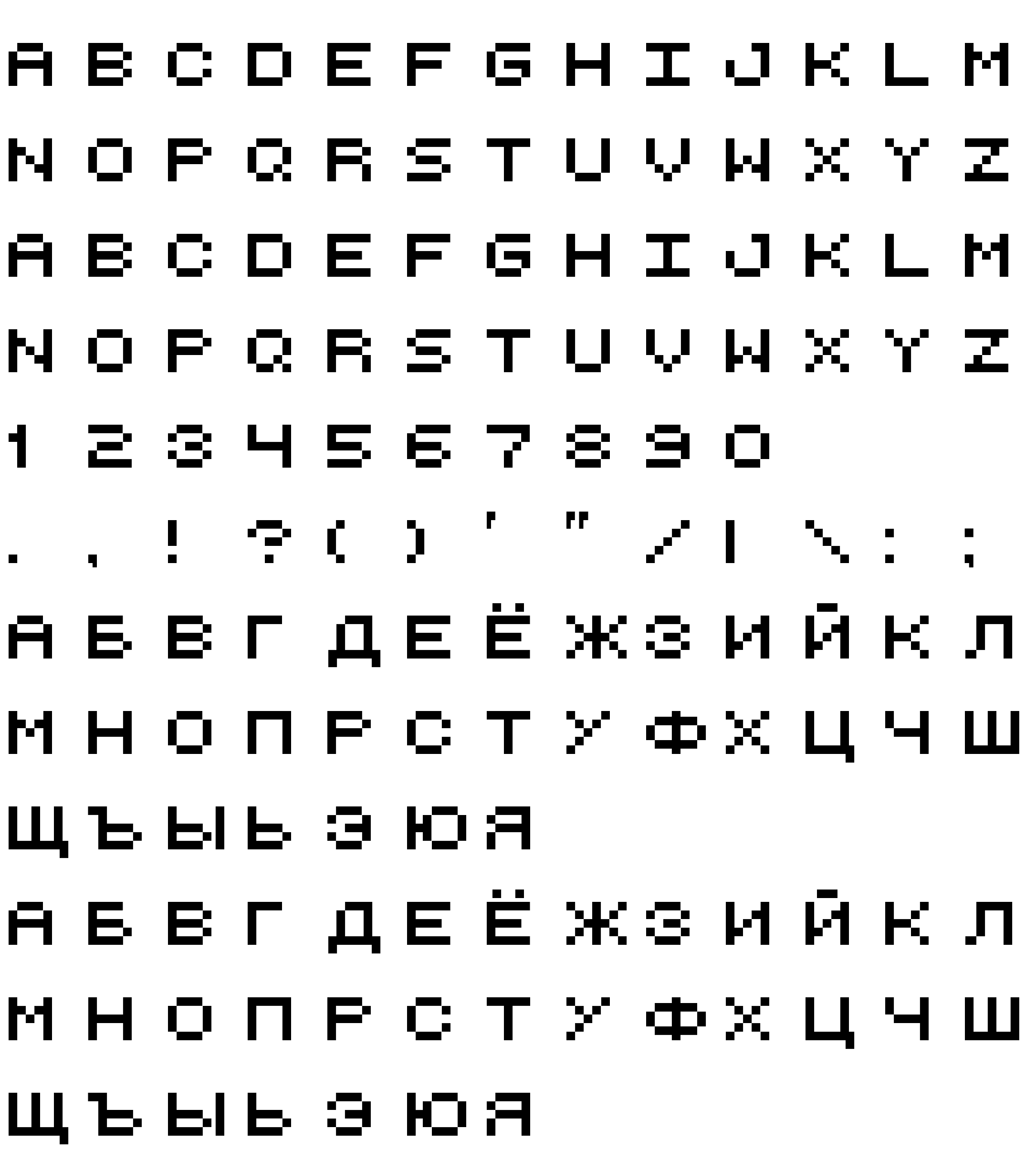 Шрифт RetroComputer[RUS by Daymarius]