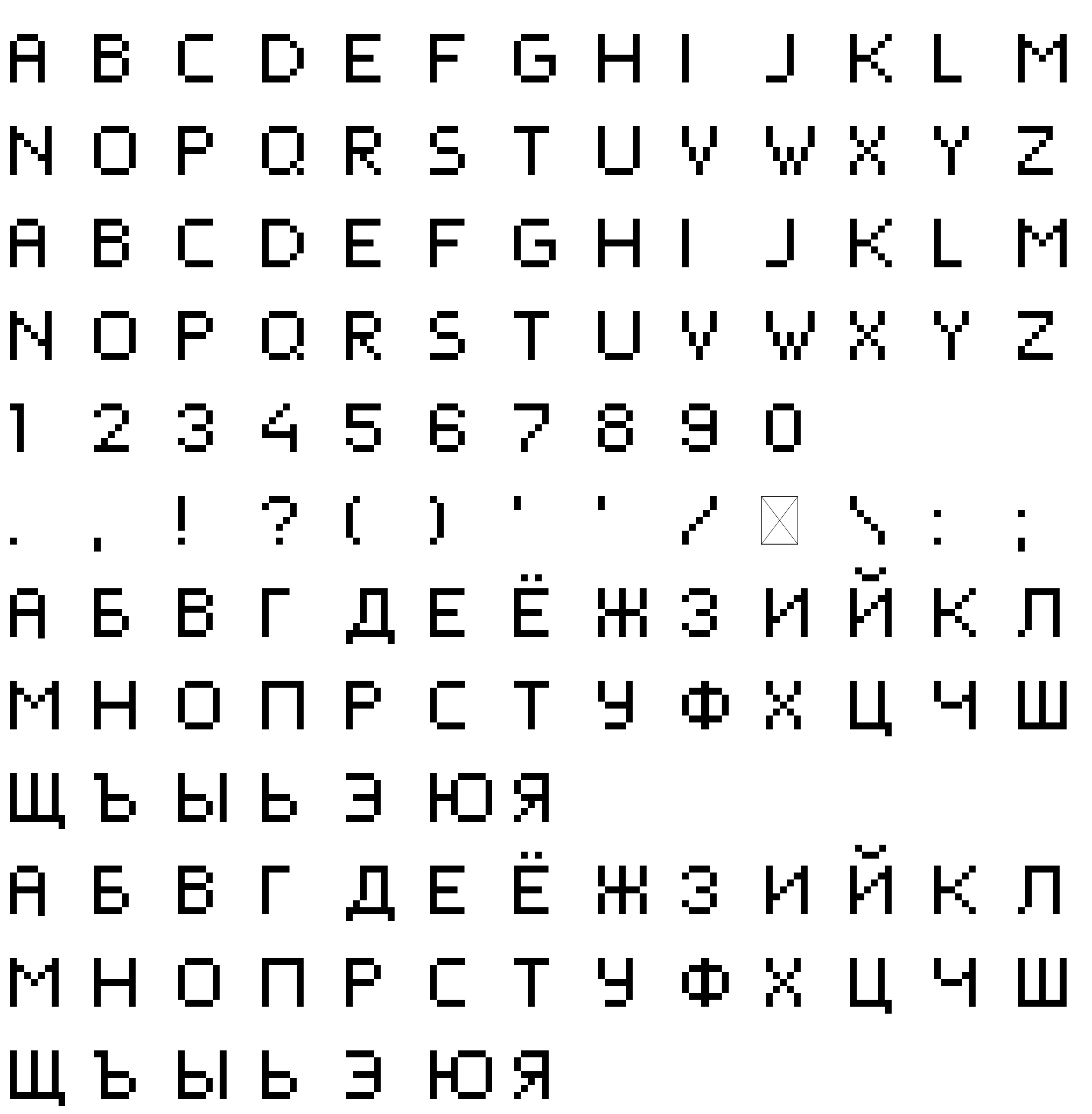 Шрифт PixelForce