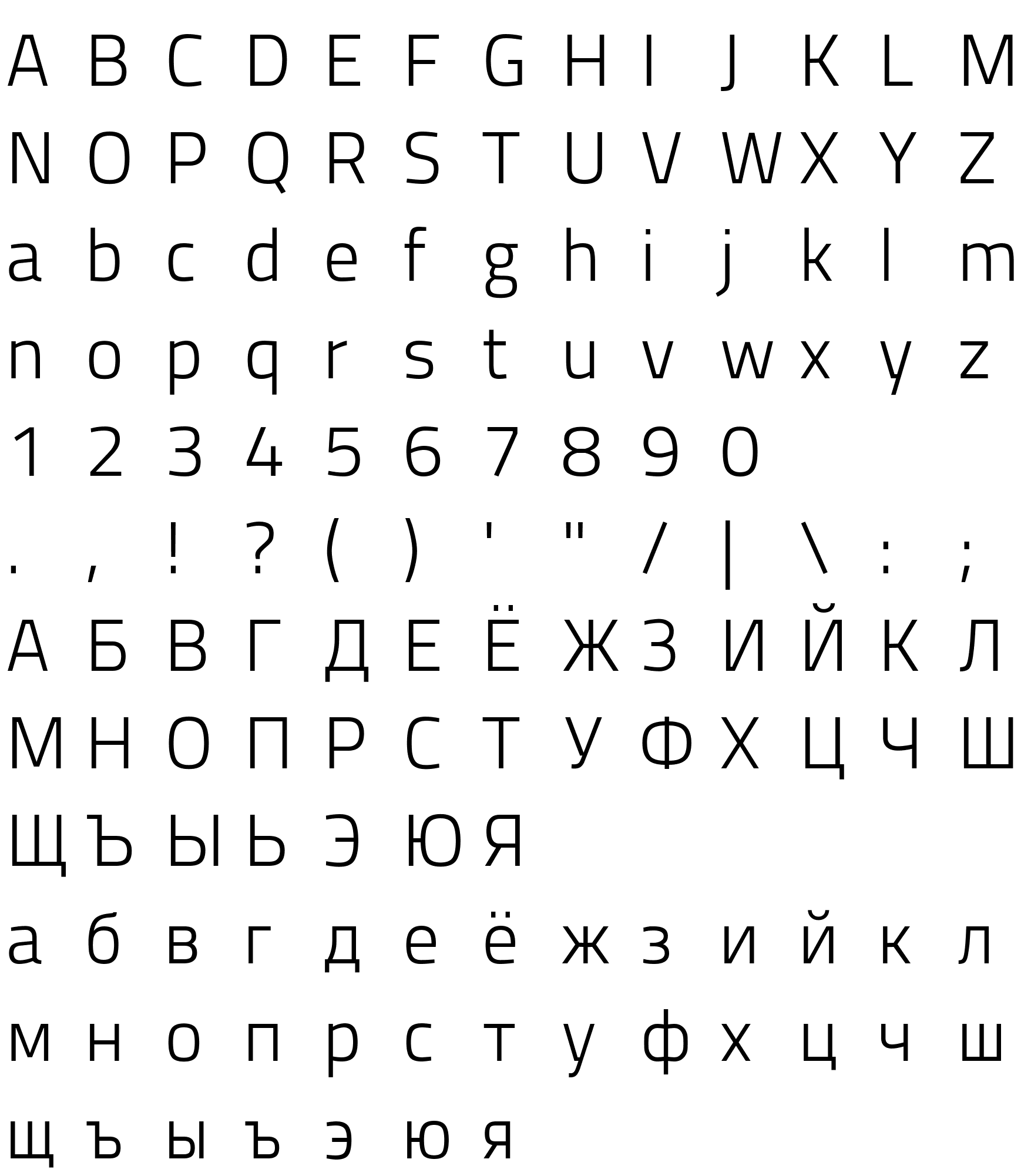 Шрифт Titillium Web[RUS by Daymarius]L