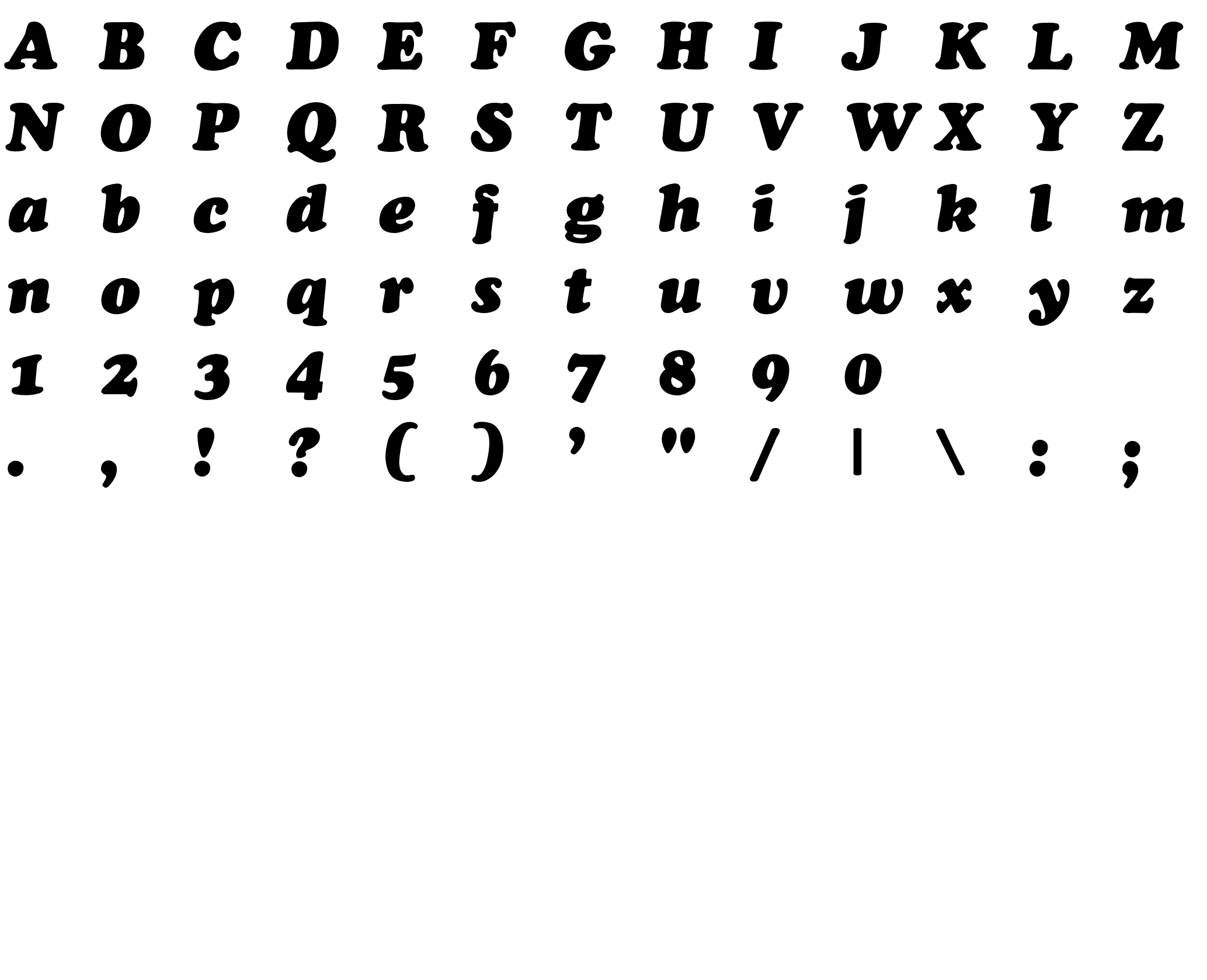 Шрифт CooperBlack-Thin-Italic