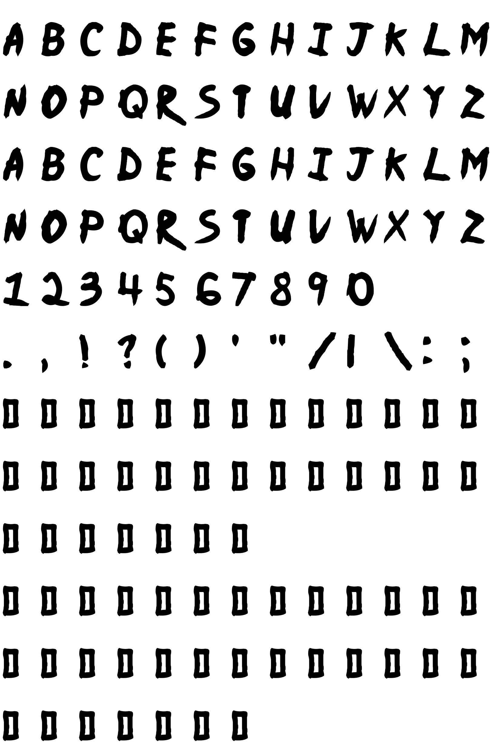 Шрифт Ninja Naruto