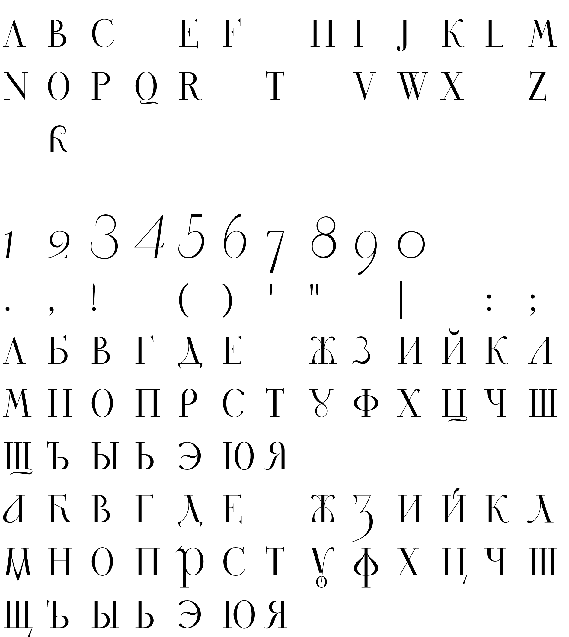 Шрифт PetrovskyOneC