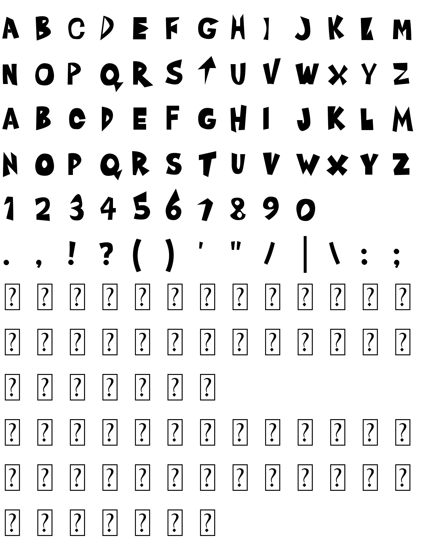 Шрифт Vaca Bunch