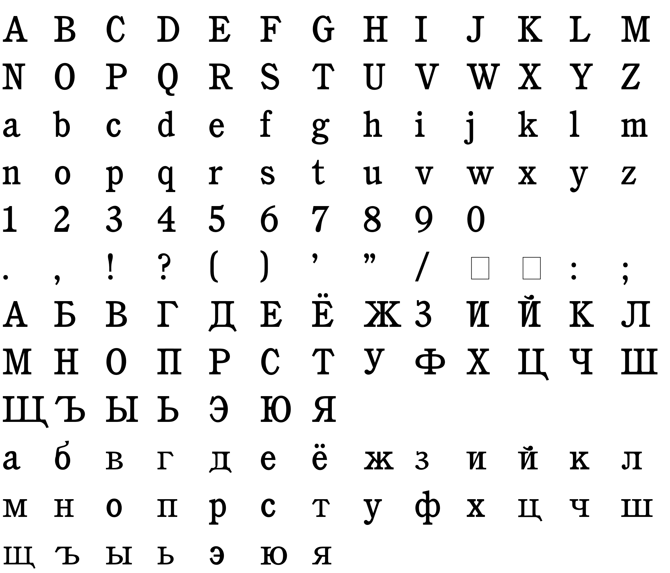 Шрифт Cushing-Medium CY [Rus by me]