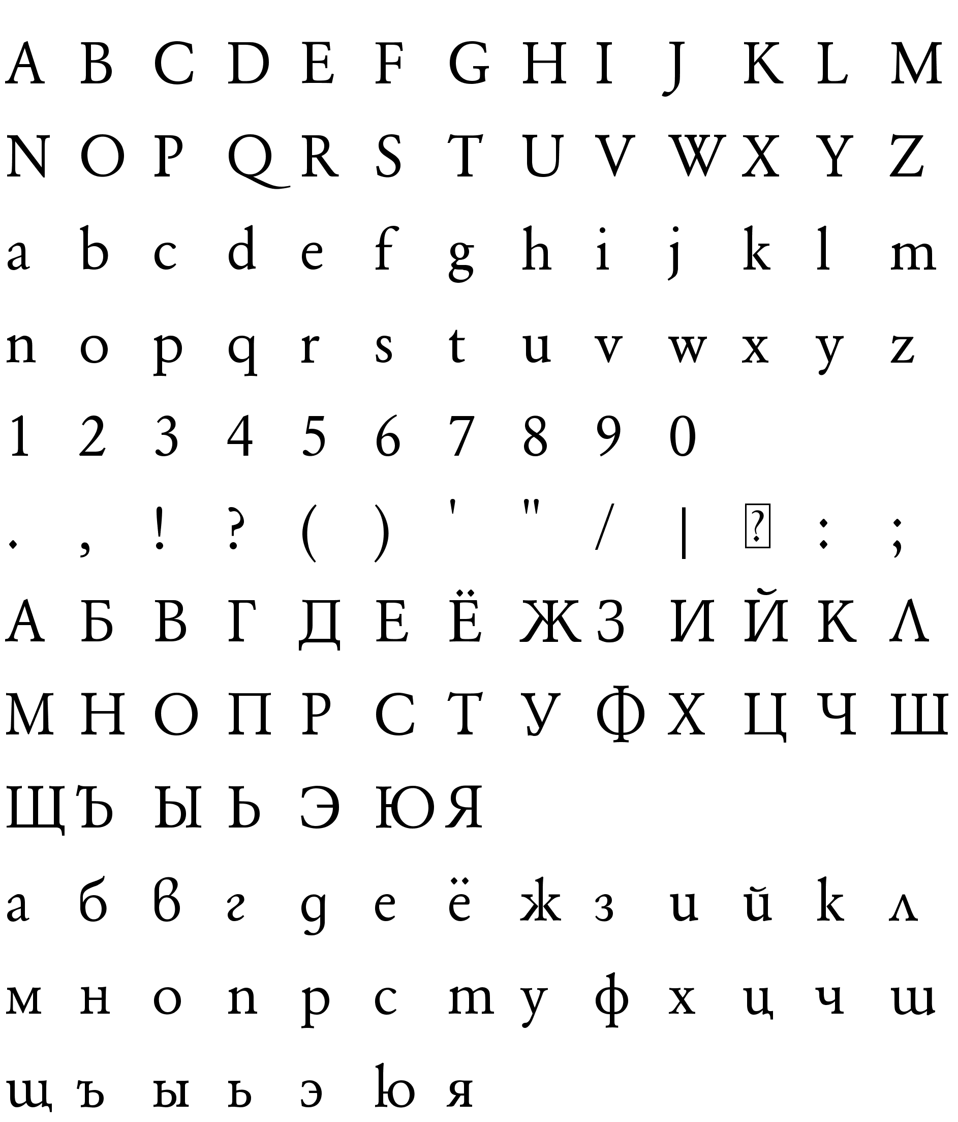 Шрифт HermesSoft Garamond Medium