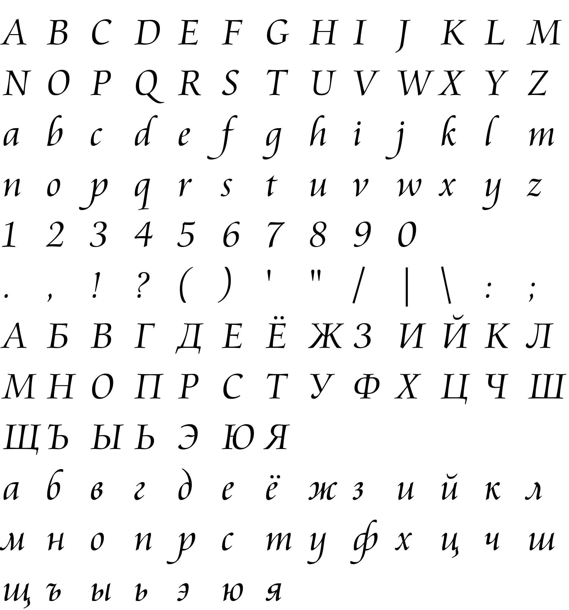 Шрифт Cataneo Lt BT [Rus by me] Light