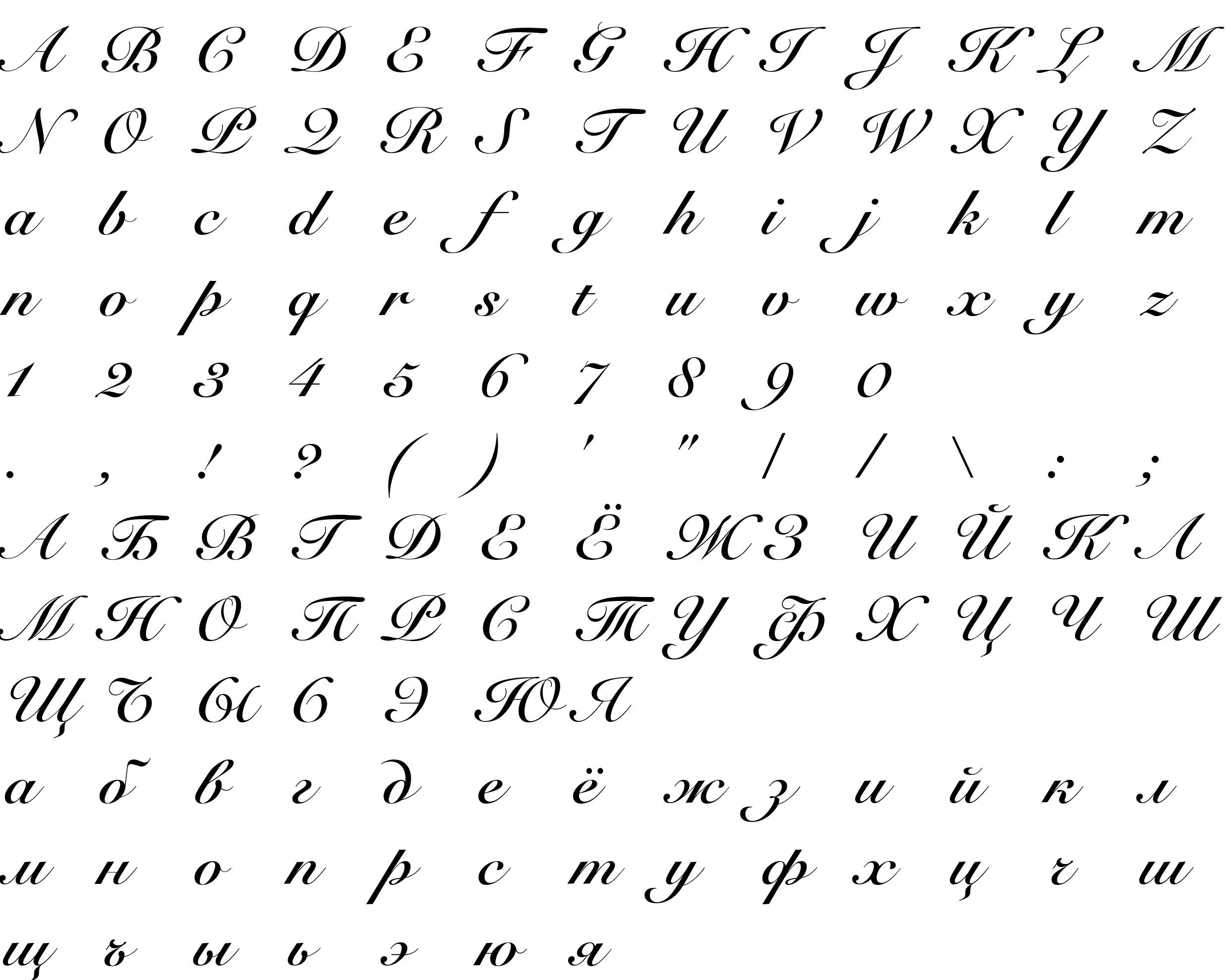 Шрифт Snell Roundhand Bold