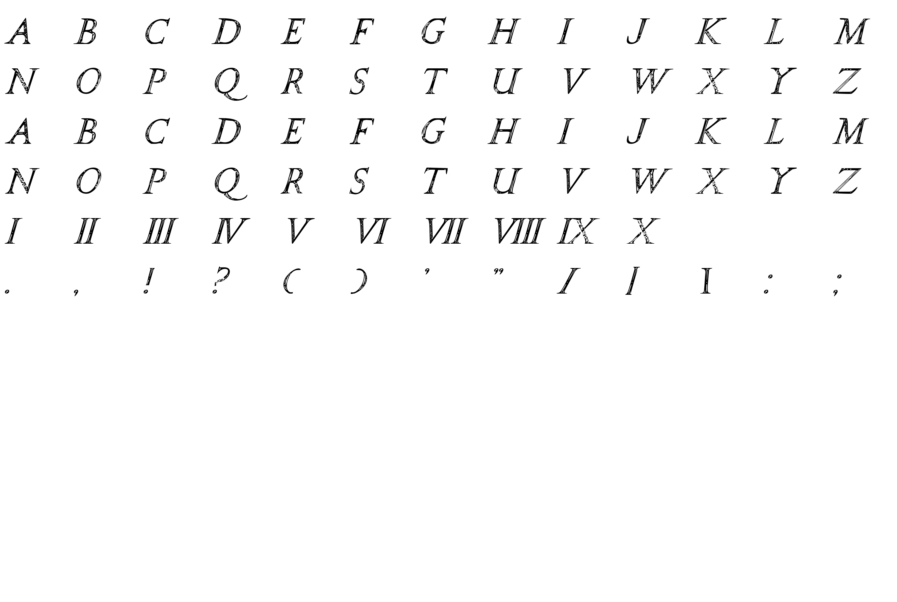 Шрифт SPQR Italic