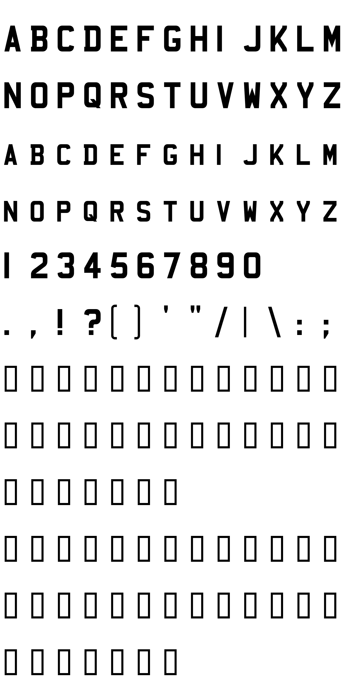 Шрифт Mandatory