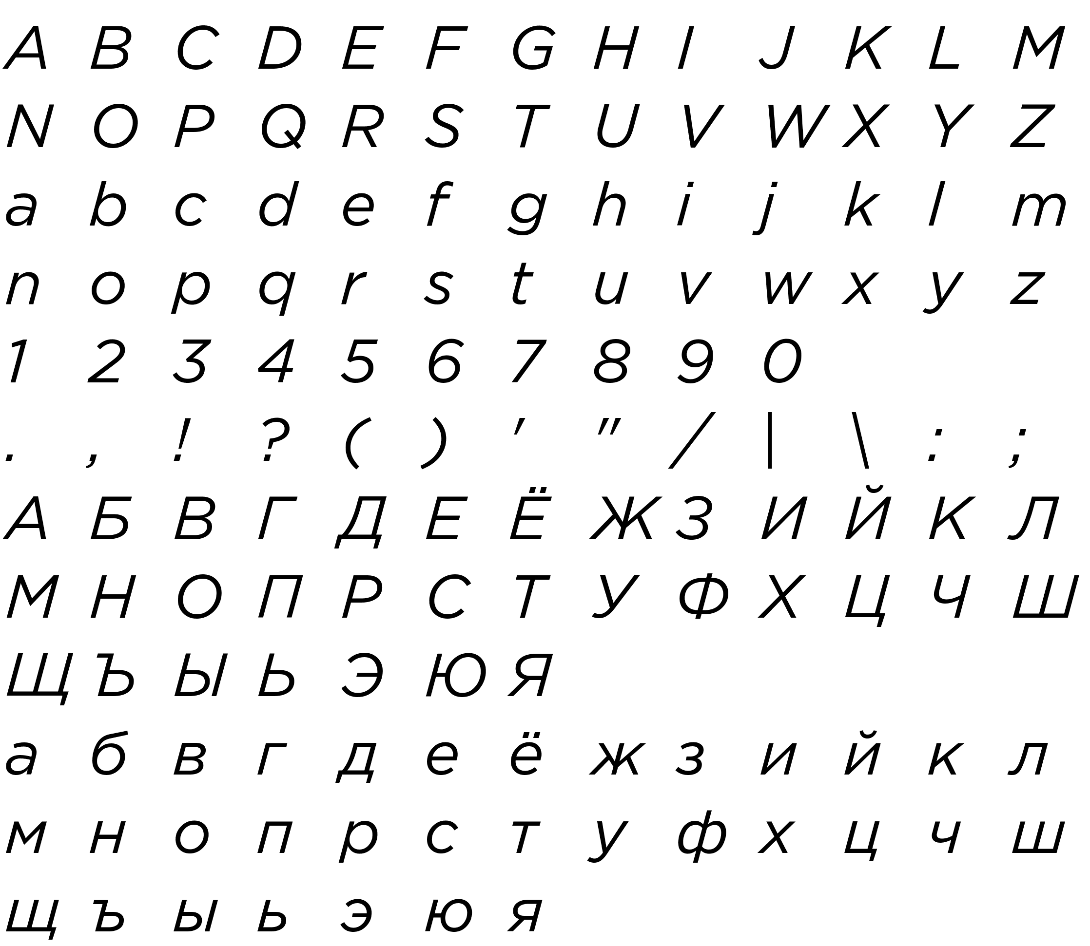 Шрифт GothamPro-Italic