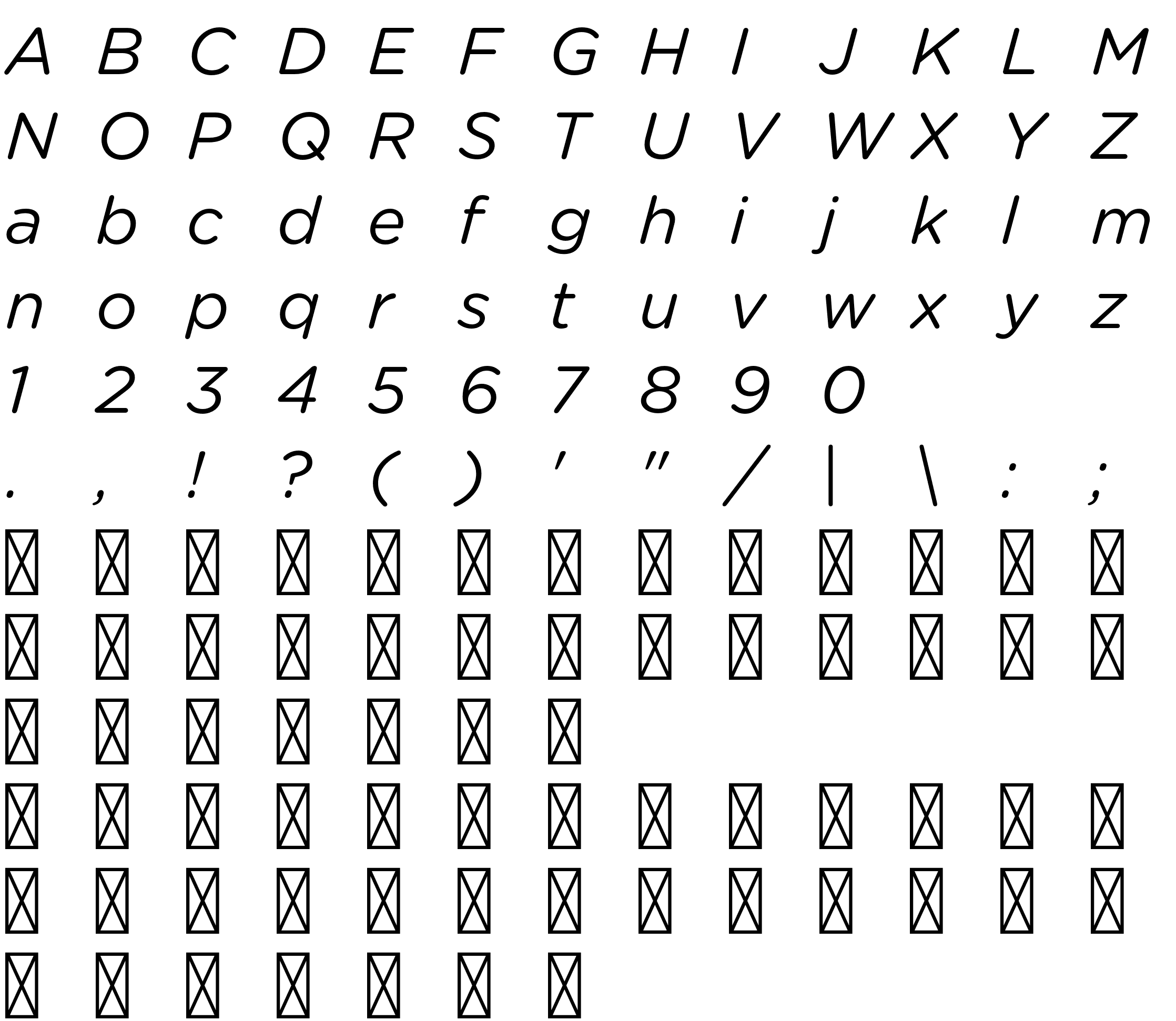 Шрифт GothamRnd-BookItalic