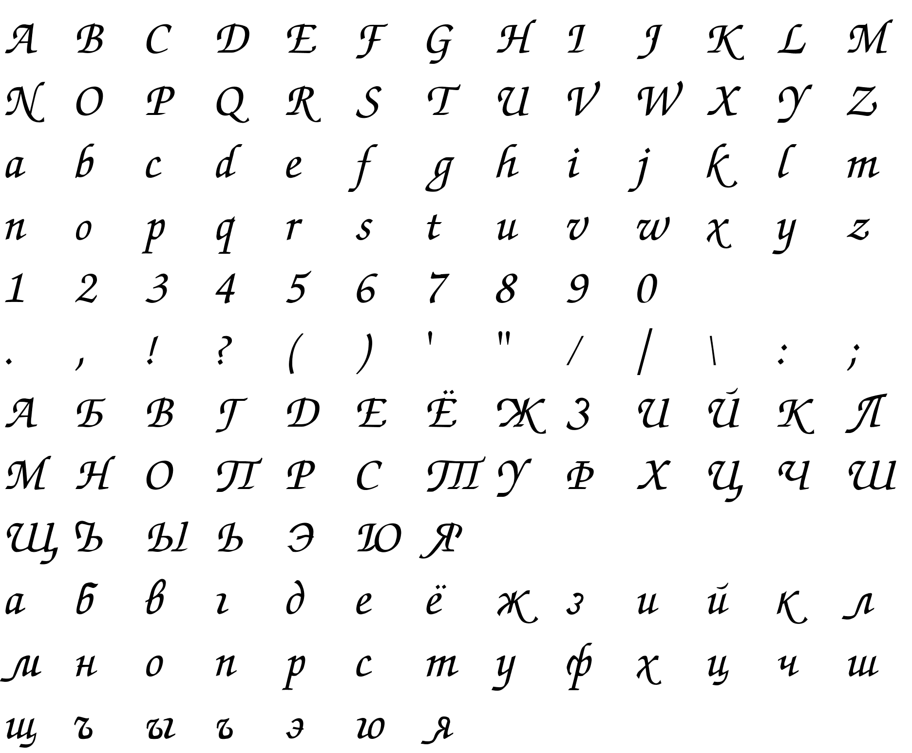 Шрифт ChanceScript Plain