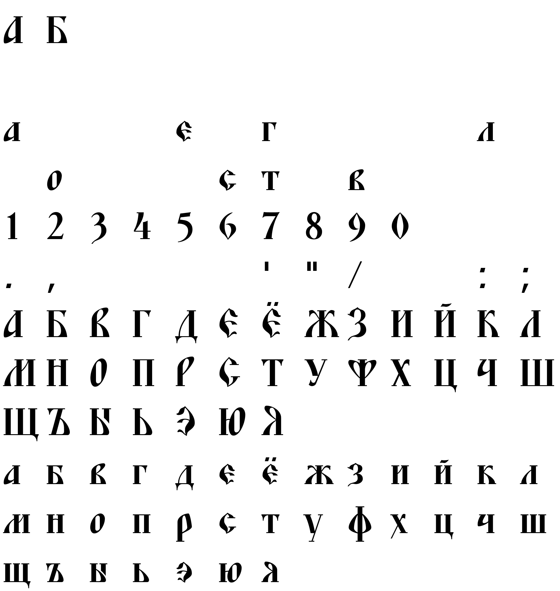 Шрифт BlagovestFourSerifC