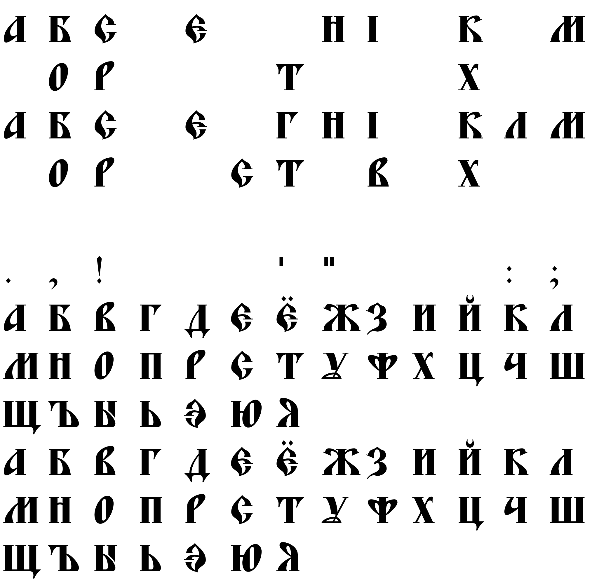 Шрифт BlagovestFiveSerifC