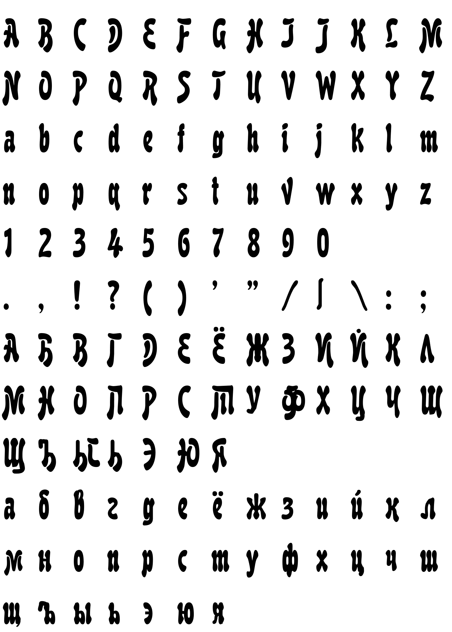 Шрифт BeauTerrySH