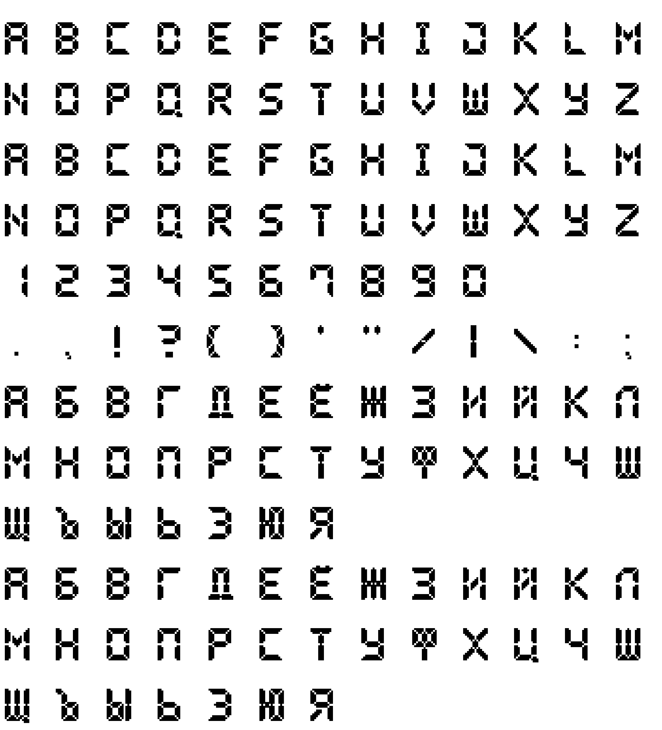 Шрифт Pixel LCD-7