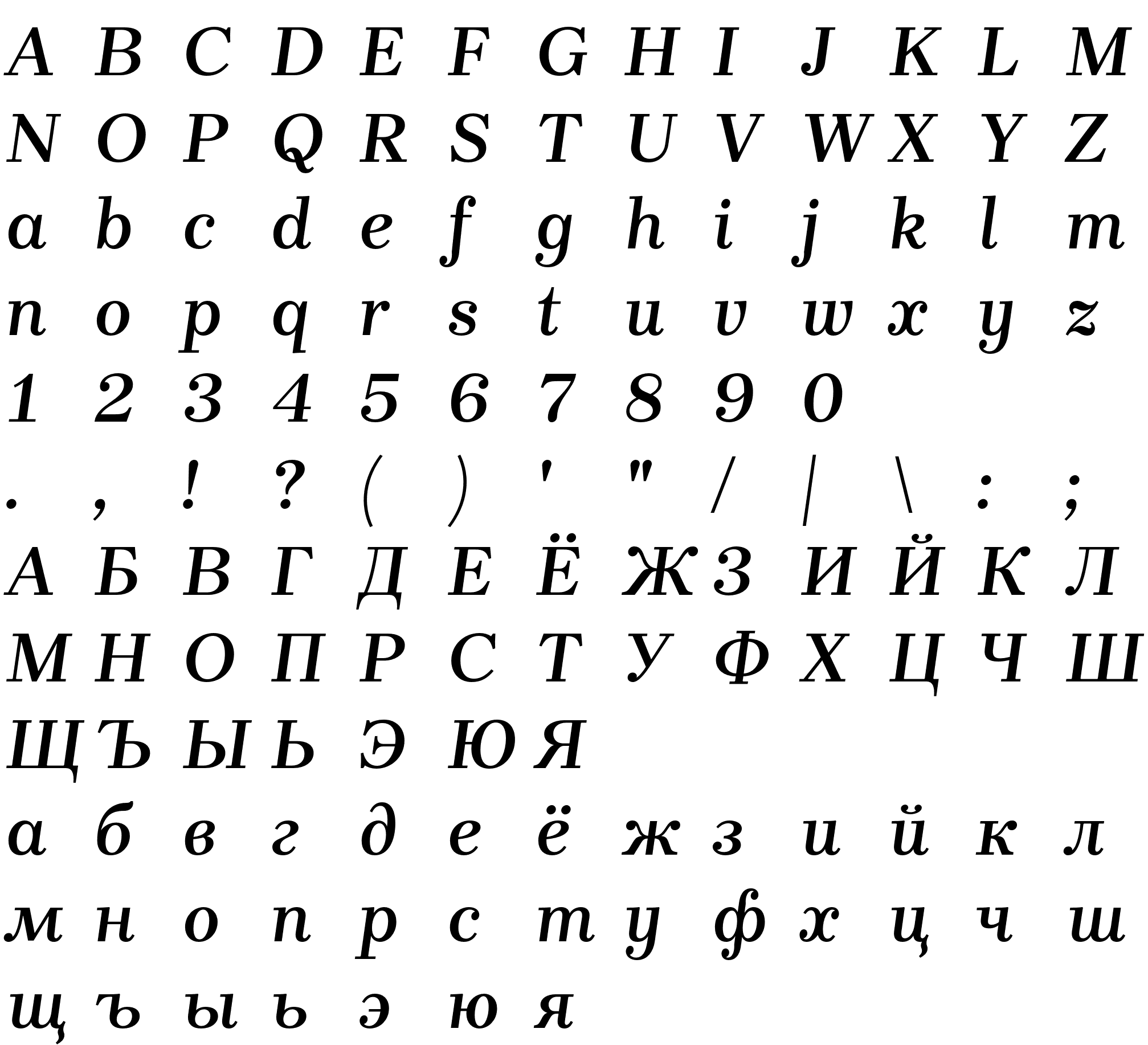 Шрифт Brygada 1918 SemiBold Italic