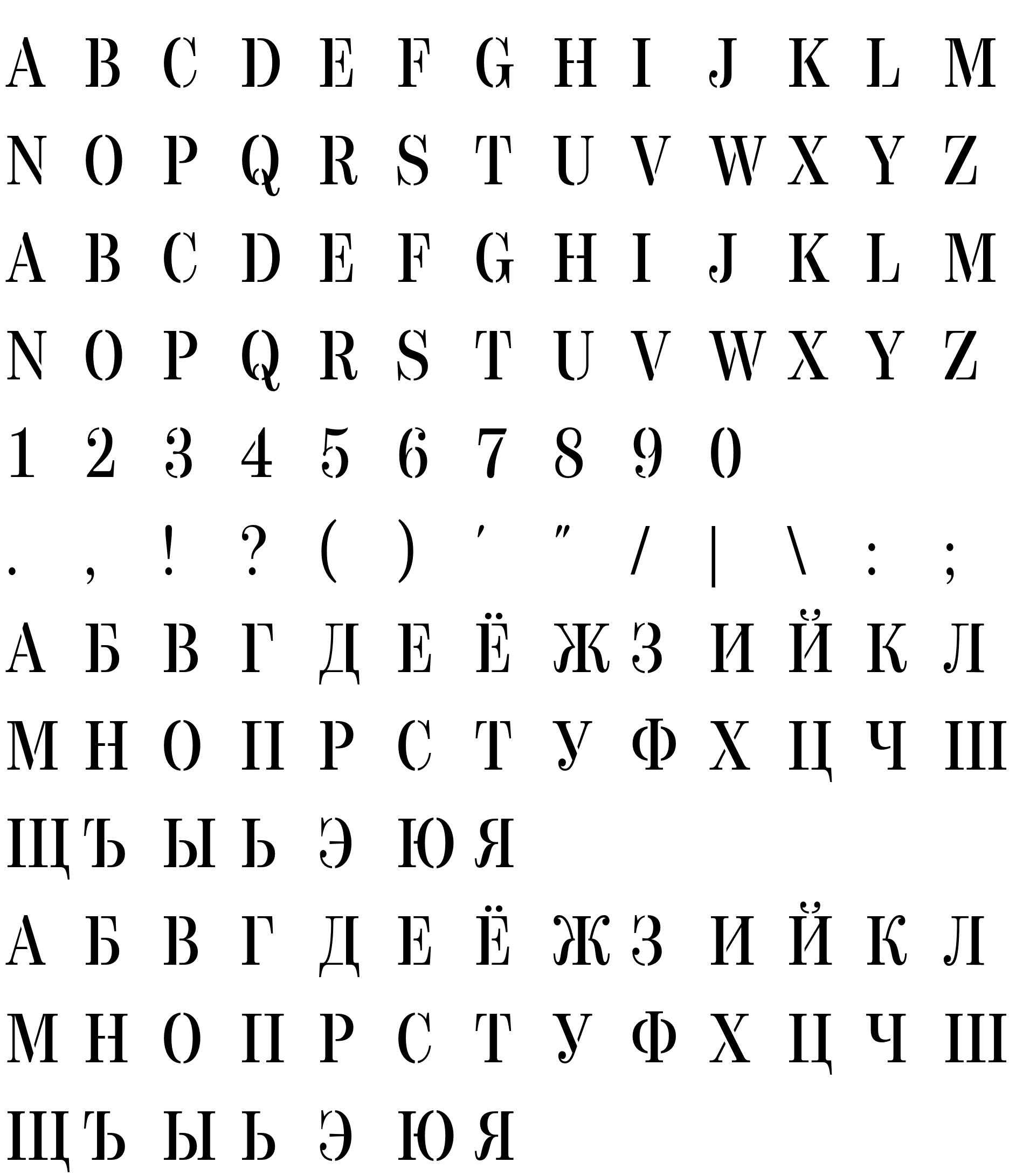 Шрифт CRTStencil