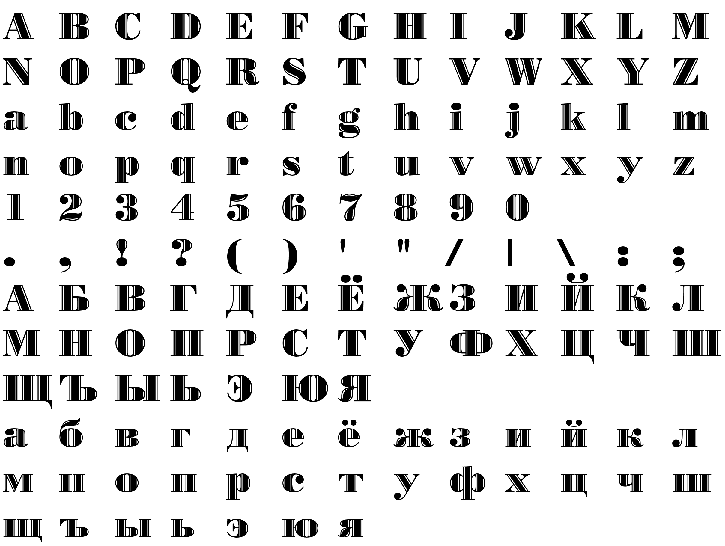 Шрифт BorjomiDecorBC