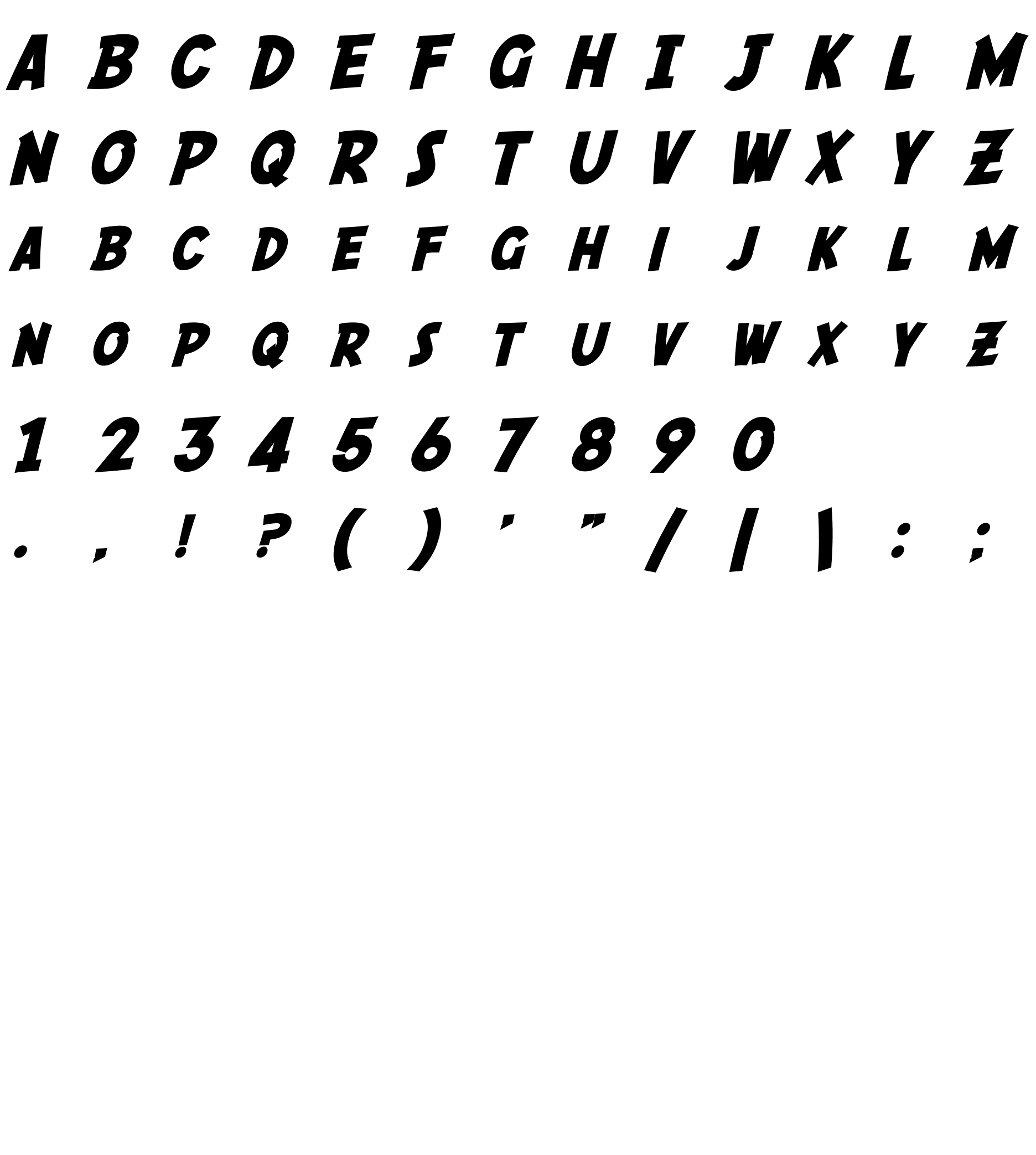 Шрифт SF Comic Script Bold