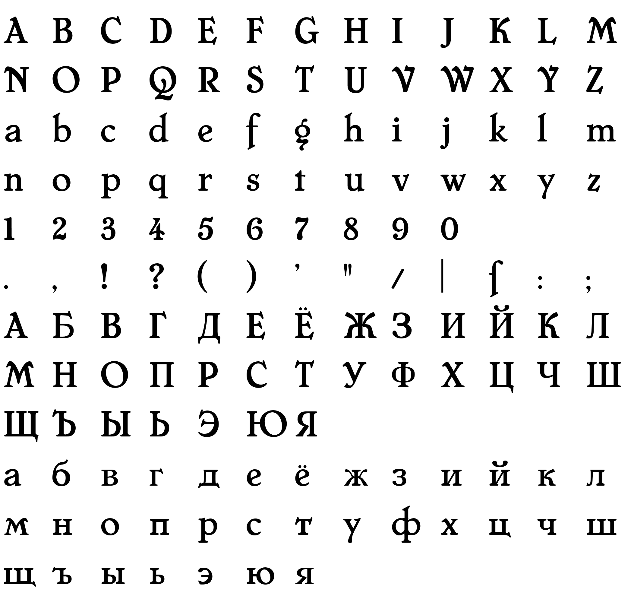 Шрифт ChelseaCYR-Regular