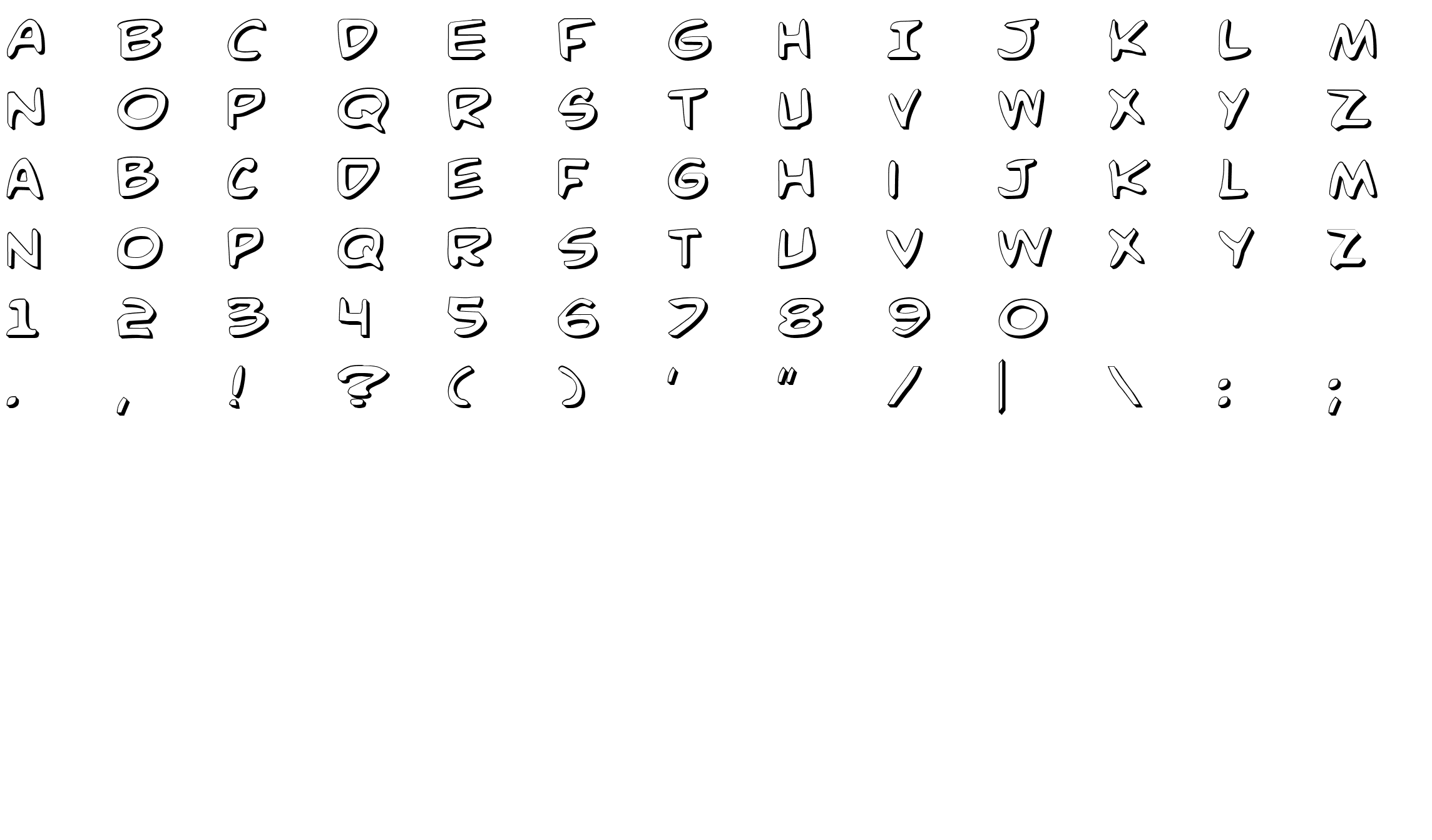 Шрифт Comic Book Commando 3D